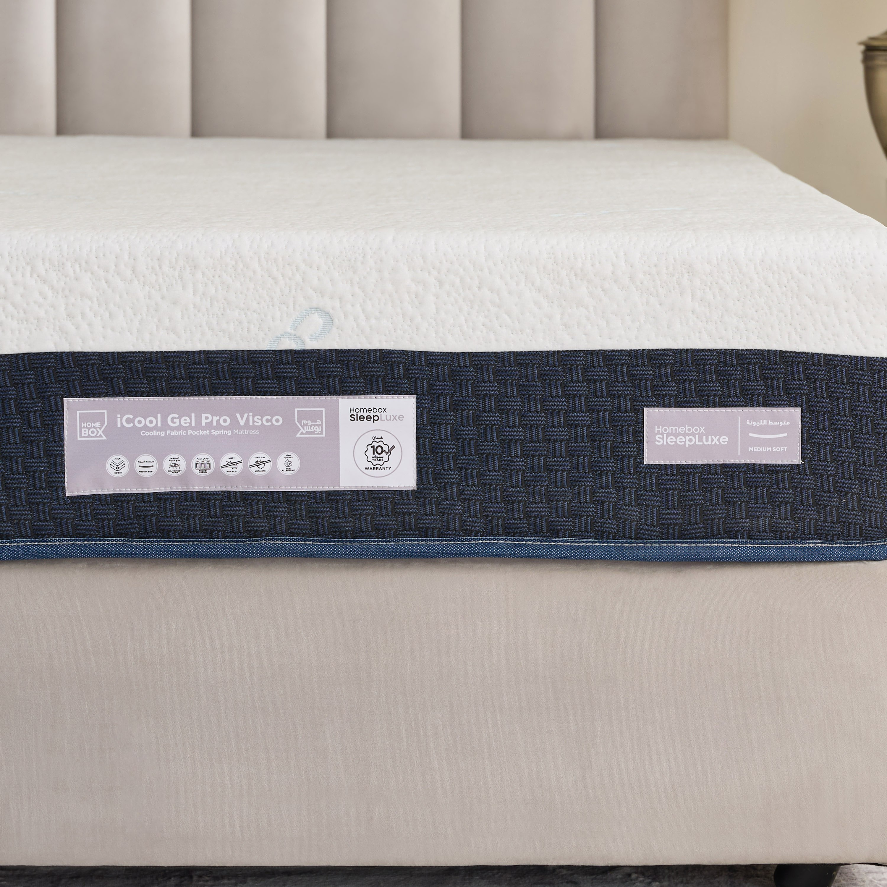 iSleep Luxe iCool Gel Pro Visco Memory Foam Medium Soft Pocket Spring Queen Mattress-160x200x25 cm-hbxbedroom-mattresses-queen-image-7