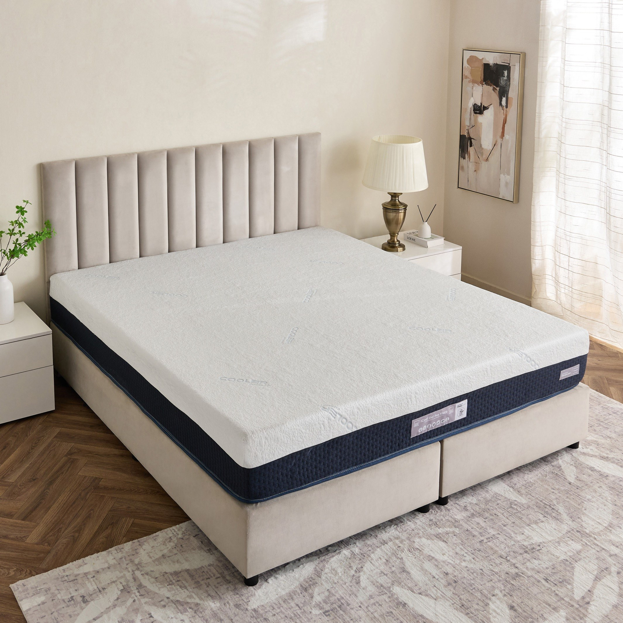 iSleep Luxe iCool Gel Pro Visco Memory Foam Medium Soft Pocket Spring King Mattress - 180x200x25 cm-hbxfurniture-mattresses-king-image-2
