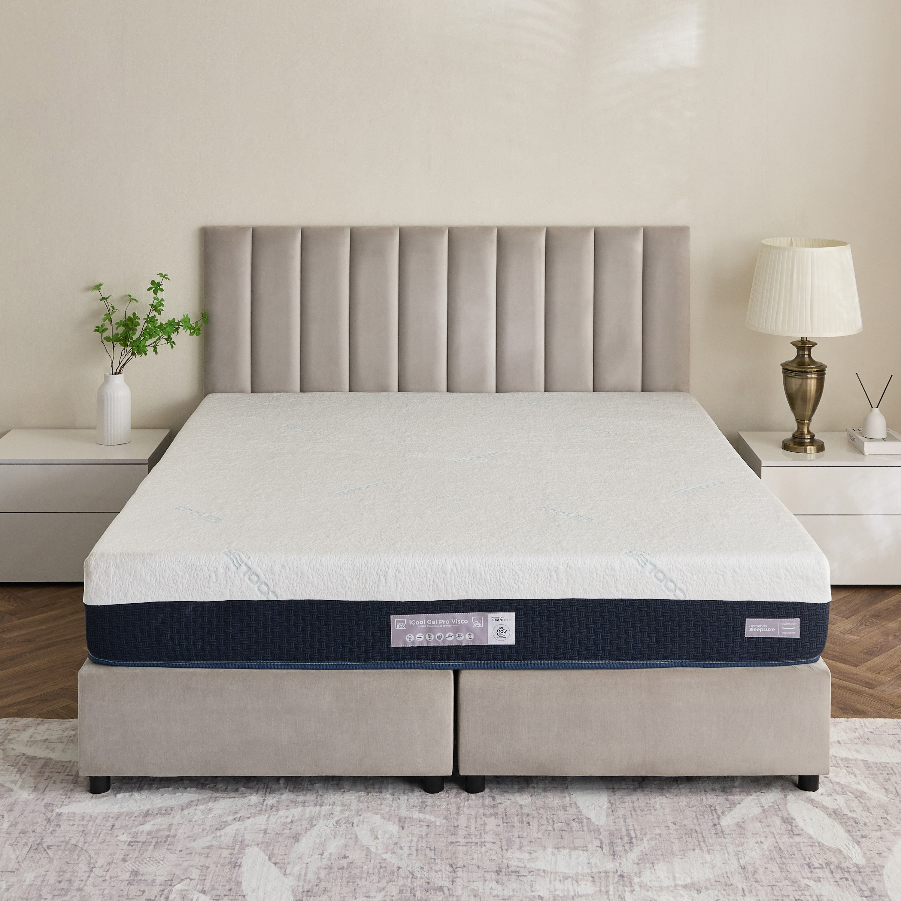 iSleep Luxe iCool Gel Pro Visco Memory Foam Medium Soft Pocket Spring King Mattress - 180x200x25 cm-hbxfurniture-mattresses-king-image-4