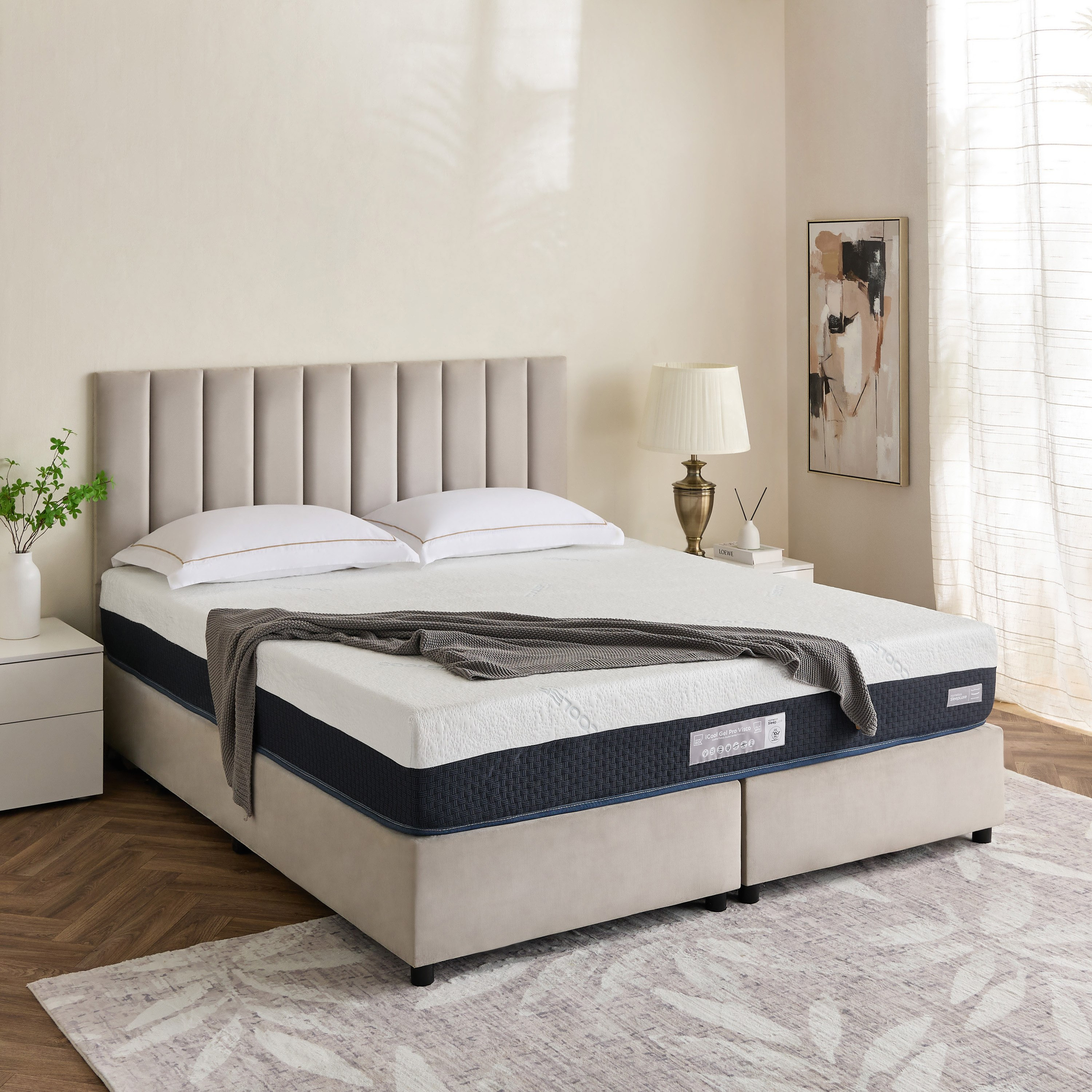 iSleep Luxe iCool Gel Pro Visco Memory Foam Medium Soft Pocket Spring King Mattress - 180x200x25 cm-hbxfurniture-mattresses-king-image-9