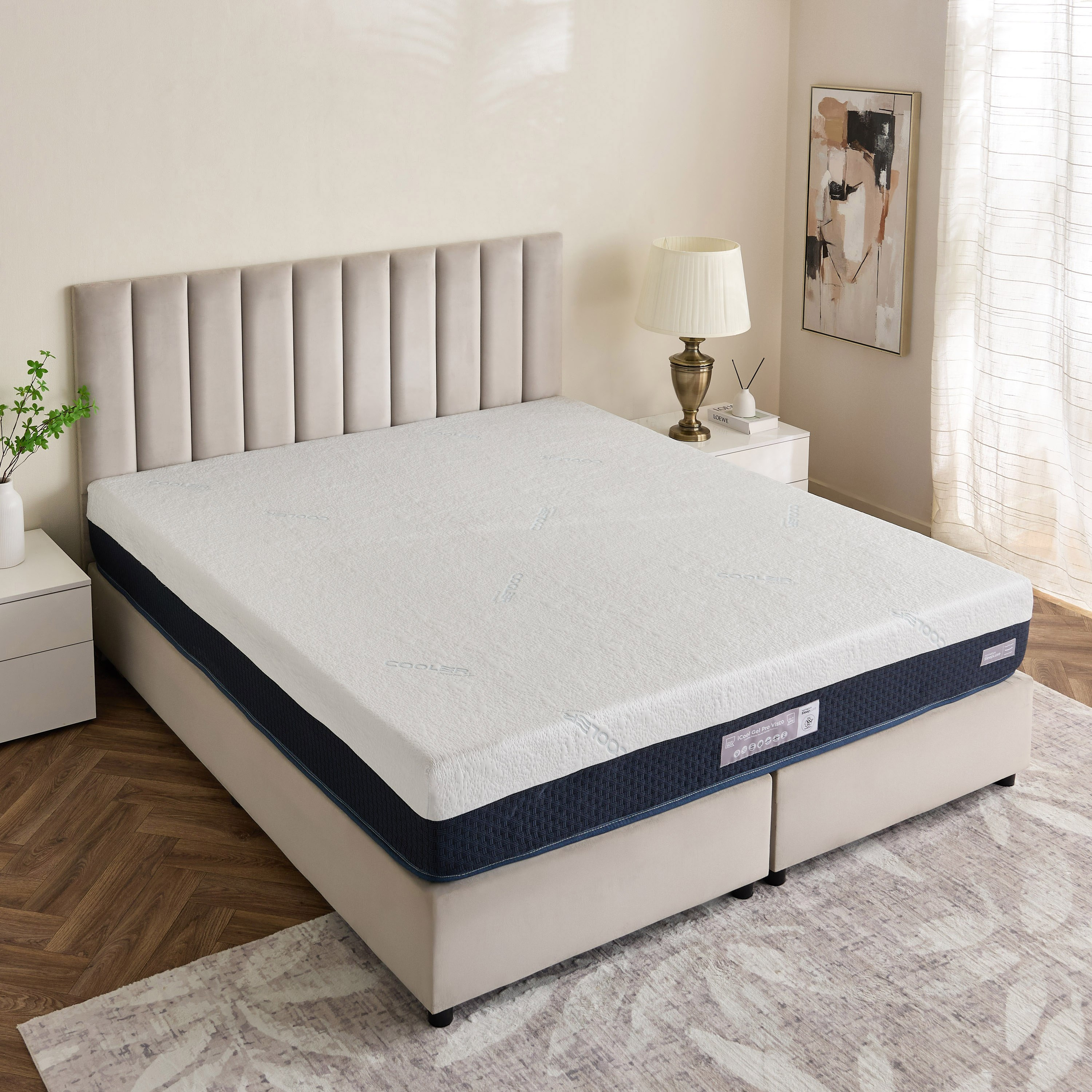 iSleepLuxe iCoolGel Pro Visco Memory Foam Medium Soft Pocket Spring Super King Mattress-200x200x25cm-hbxfurniture-mattresses-superking-image-5