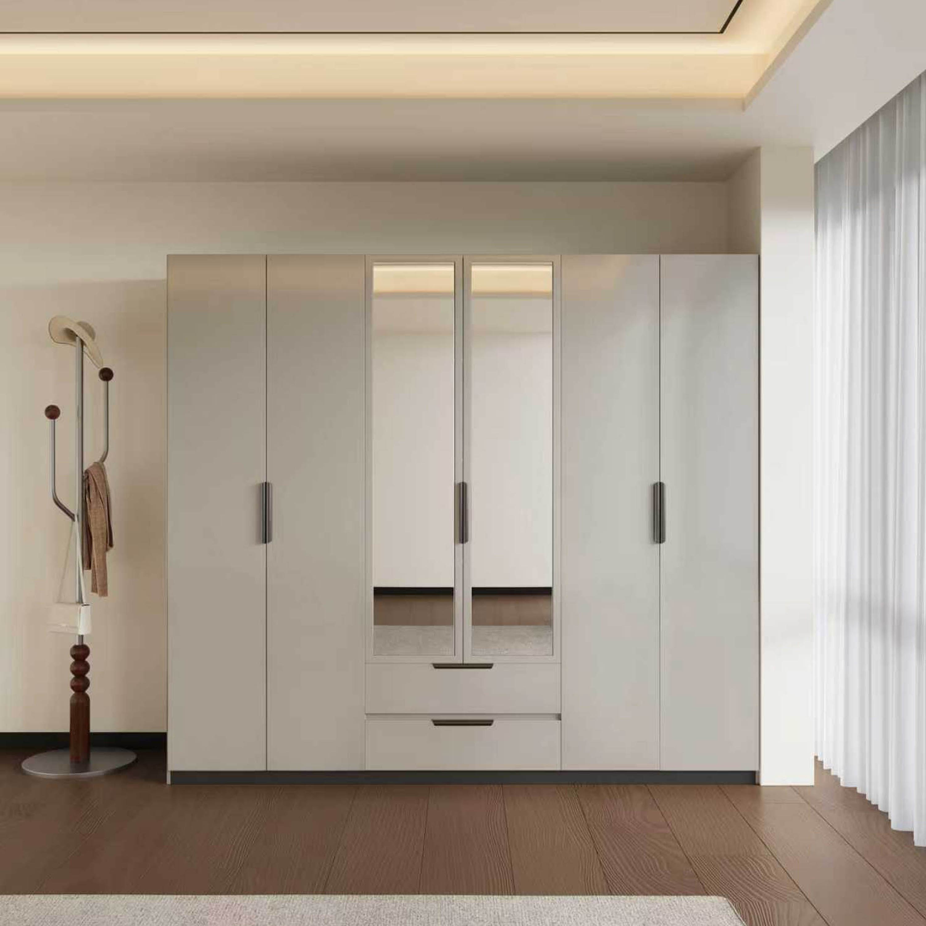 خزانة 6 أبواب ودرجين مع 2 مرآة من لينتون-hbxfurniture-wardrobes-image-1
