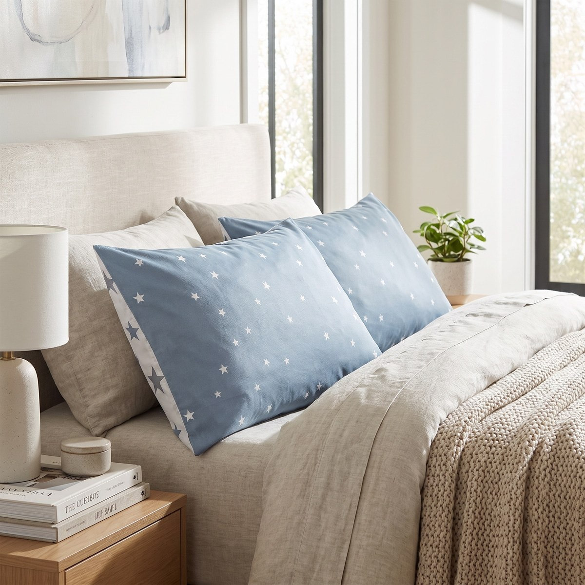 Nora Stera 2-Piece Microfibre Pillow Cover Set - 50x75 cm-hbxhomeware-hbxbedroom-image-4