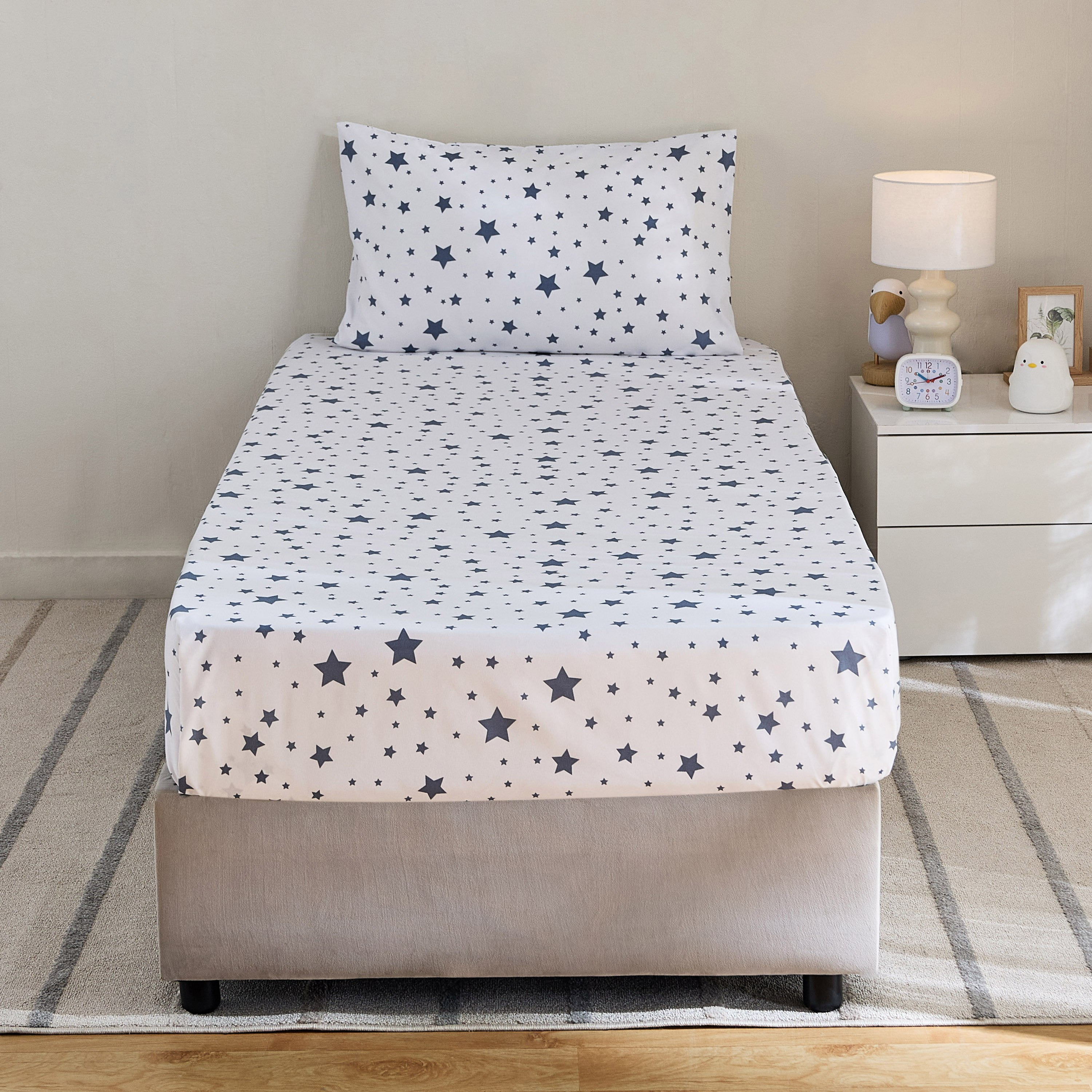 Nora Stera Microfibre Single Flat Sheet with Pillow Cover - 160x240 cm and 50x75 cm-hbxhomeware-hbxbedroom-image-2