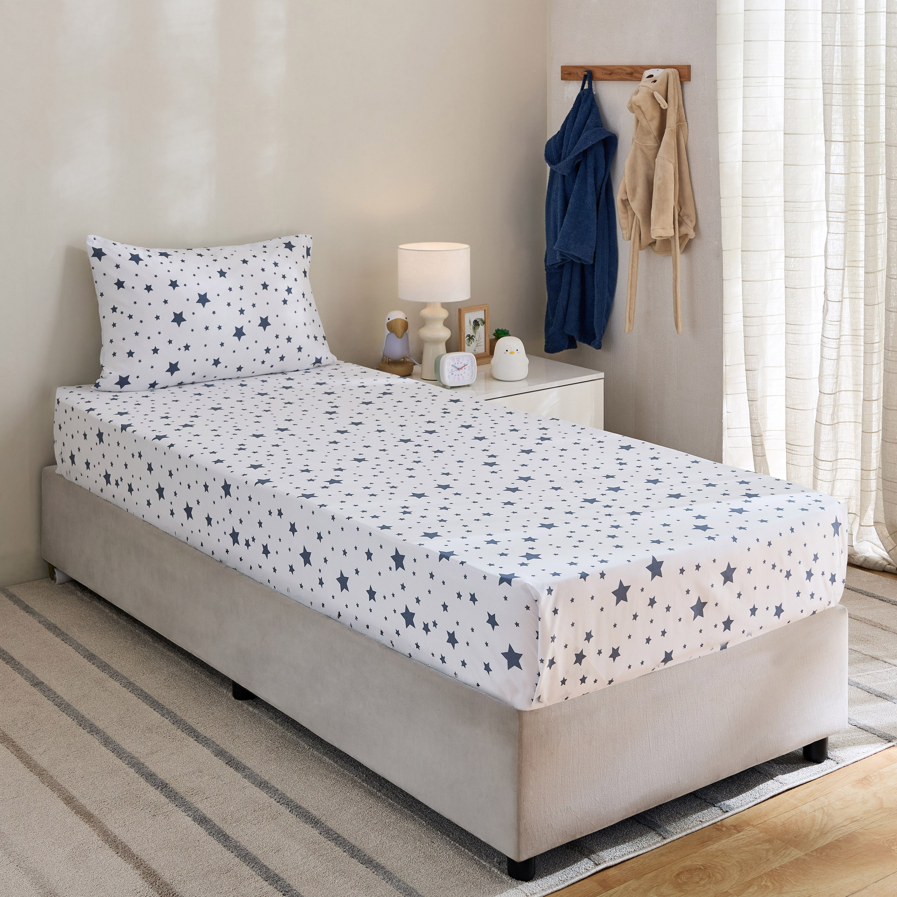 Nora Stera Microfibre Single Flat Sheet with Pillow Cover - 160x240 cm and 50x75 cm-hbxhomeware-hbxbedroom-image-7