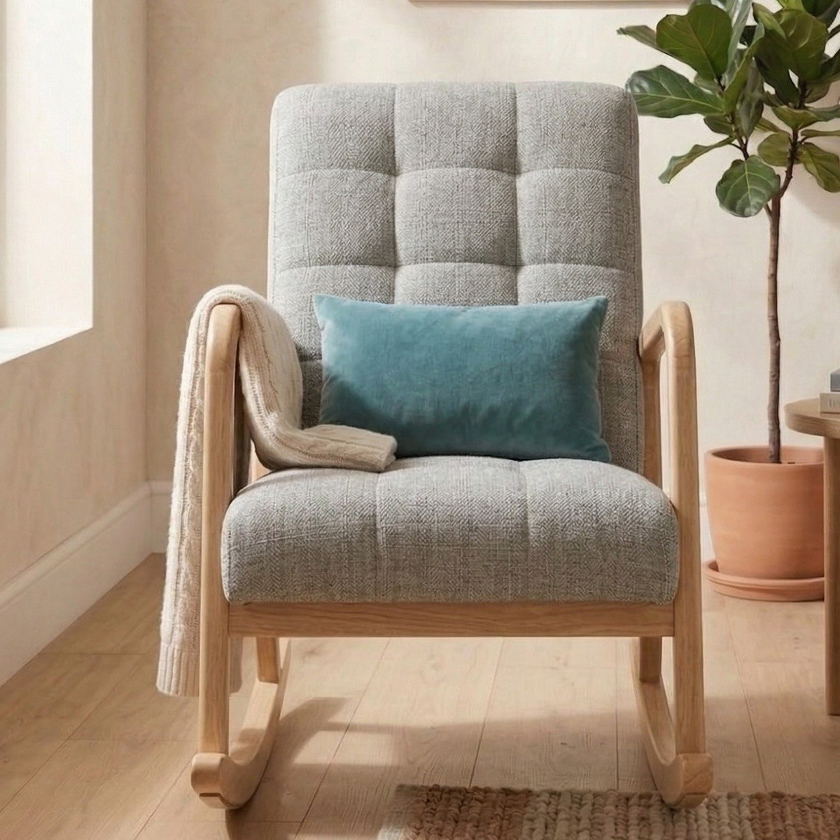 Cloud Rocker Fabric Rocking Chair-hbxlivingroom-sofasandarmchairs-easychairs-image-2