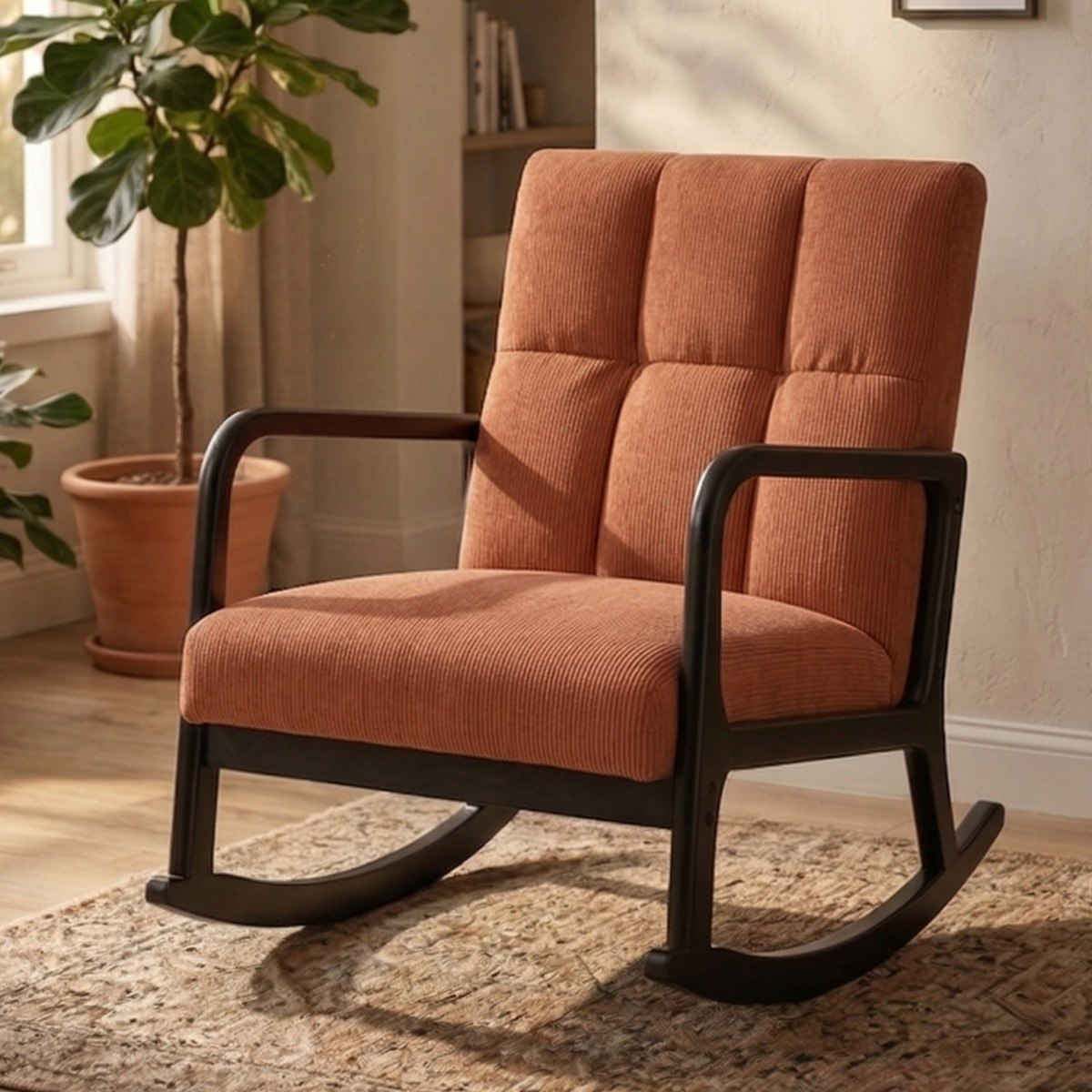 Cloud Rocker Fabric Rocking Chair-hbxlivingroom-sofasandarmchairs-easychairs-image-1
