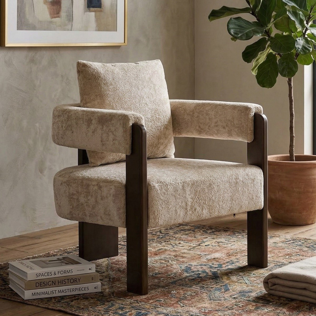 Cocoon Lounge Fabric Accent Chair-hbxlivingroom-sofasandarmchairs-easychairs-image-1