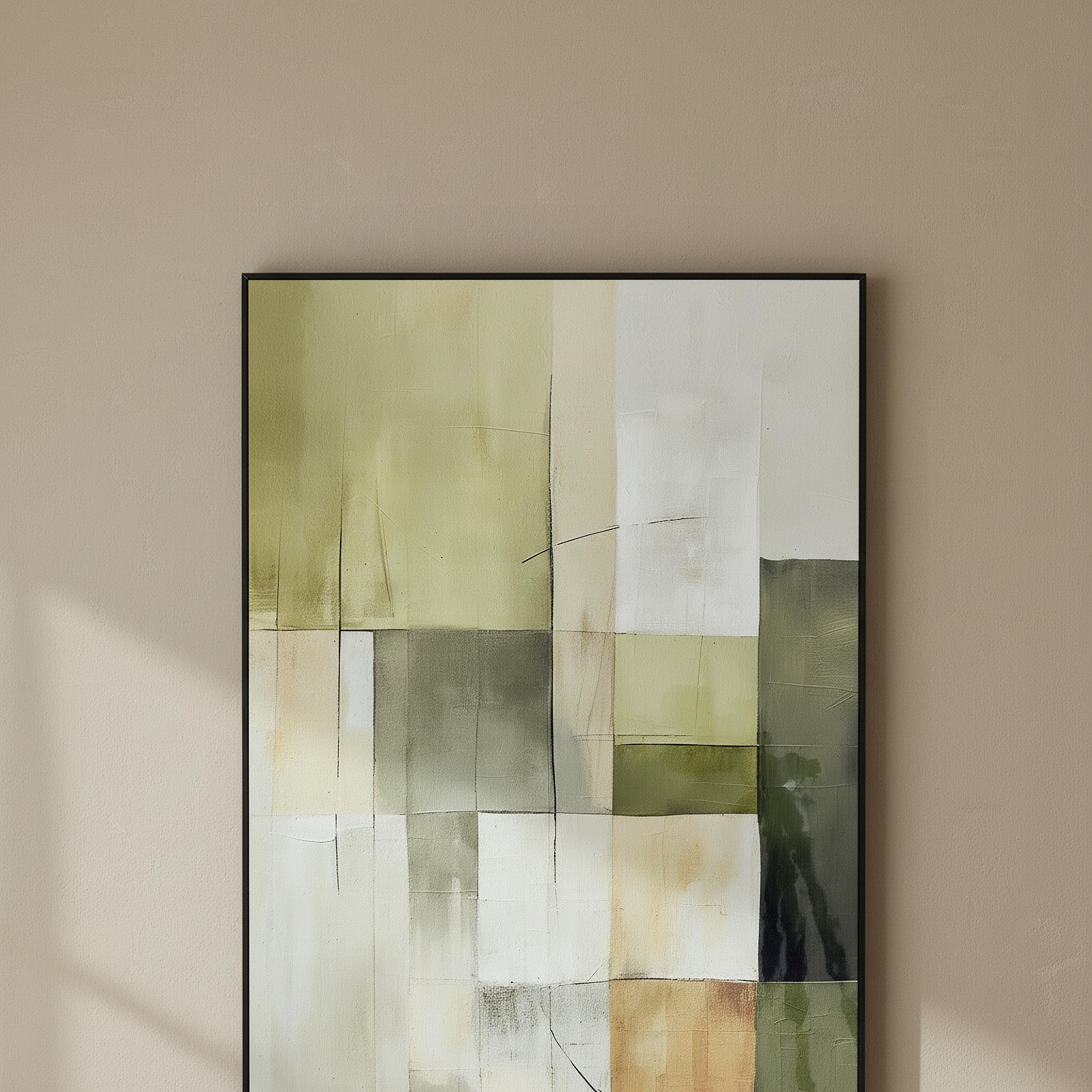 لوحة مؤطرة بتصميم هندسي لامع إيلارا من قبرص - 60x90x2.5 سم-hbxhomeware-hbxdecorandfurnishings-image-2