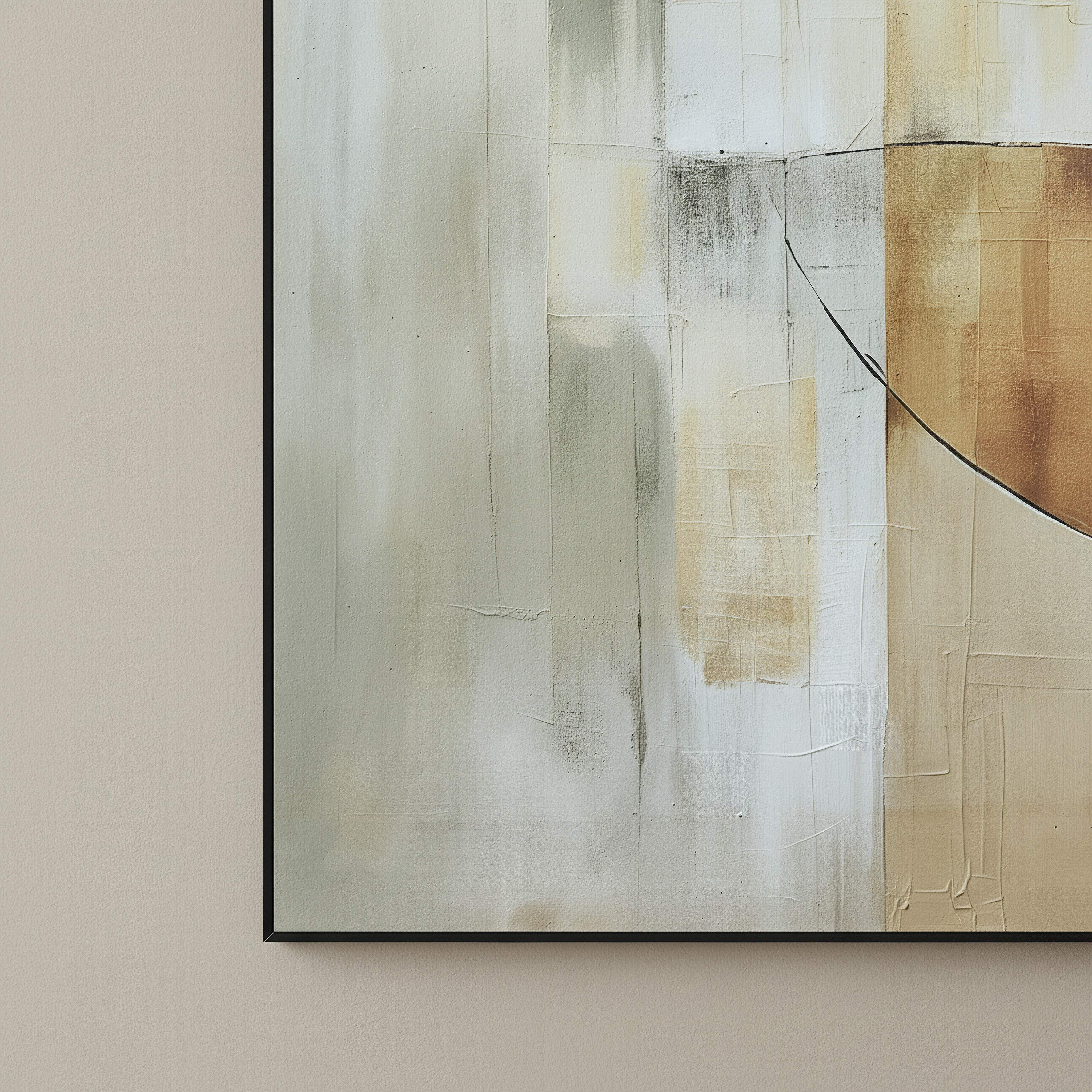 لوحة مؤطرة بتصميم هندسي لامع إيلارا من قبرص - 60x90x2.5 سم-hbxhomeware-hbxdecorandfurnishings-image-3