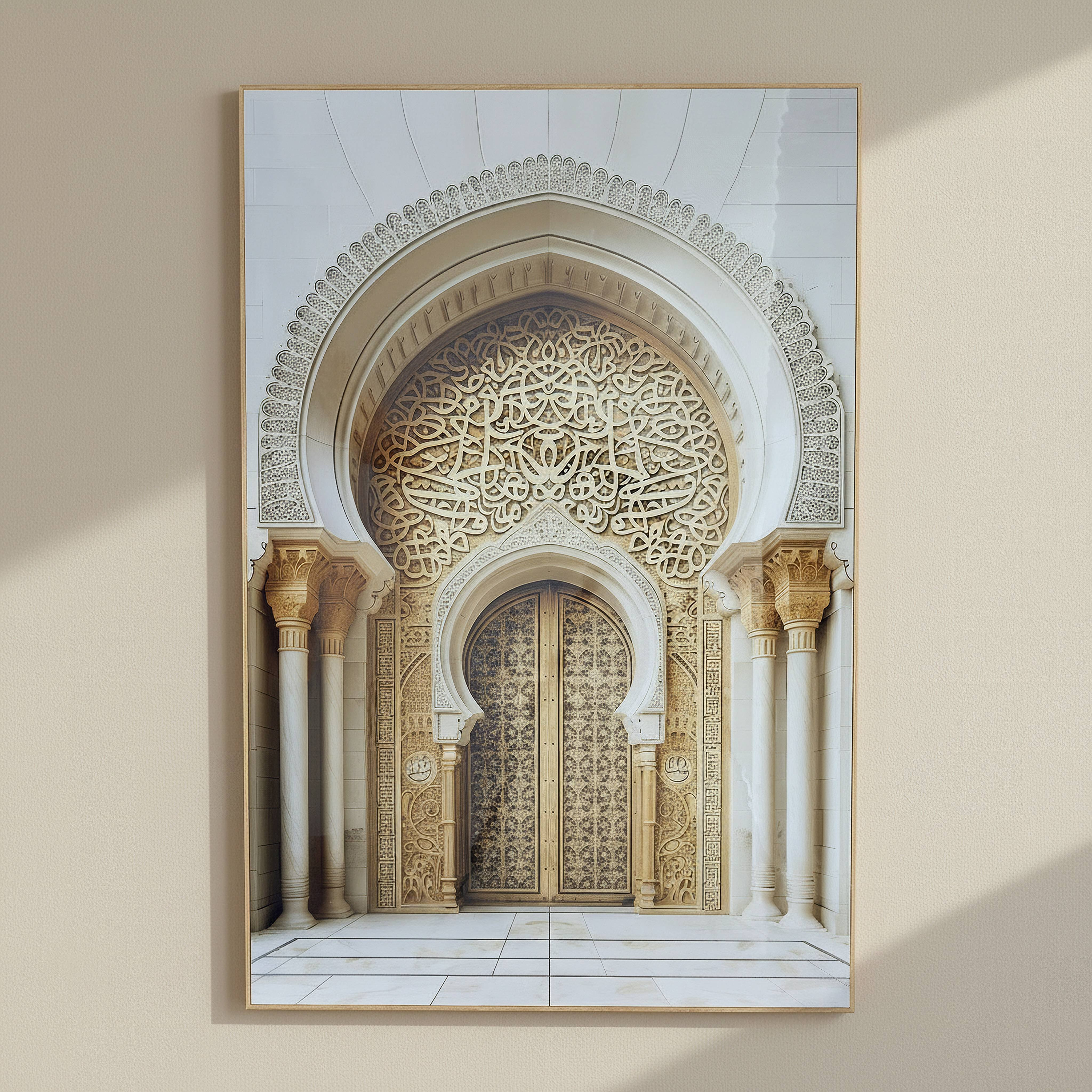 Cyprus Elara Dome Door High Gloss Framed Picture - 60x90x2.5 cm-hbxhomeware-hbxdecorandfurnishings-image-1