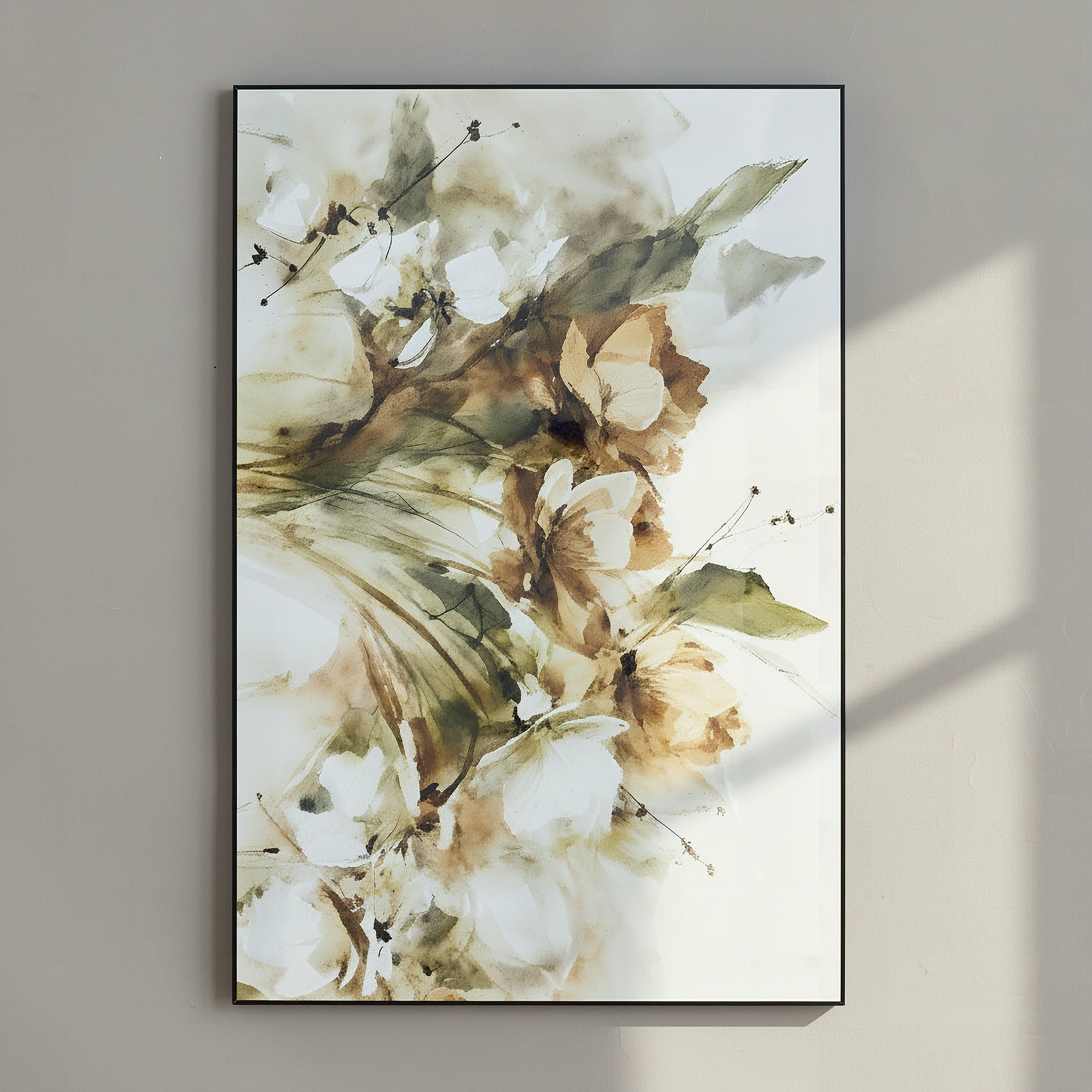 Cyprus Elara Flower Bunch High Gloss Framed Picture - 60x90x2.5 cm-hbxhomeware-hbxdecorandfurnishings-image-1