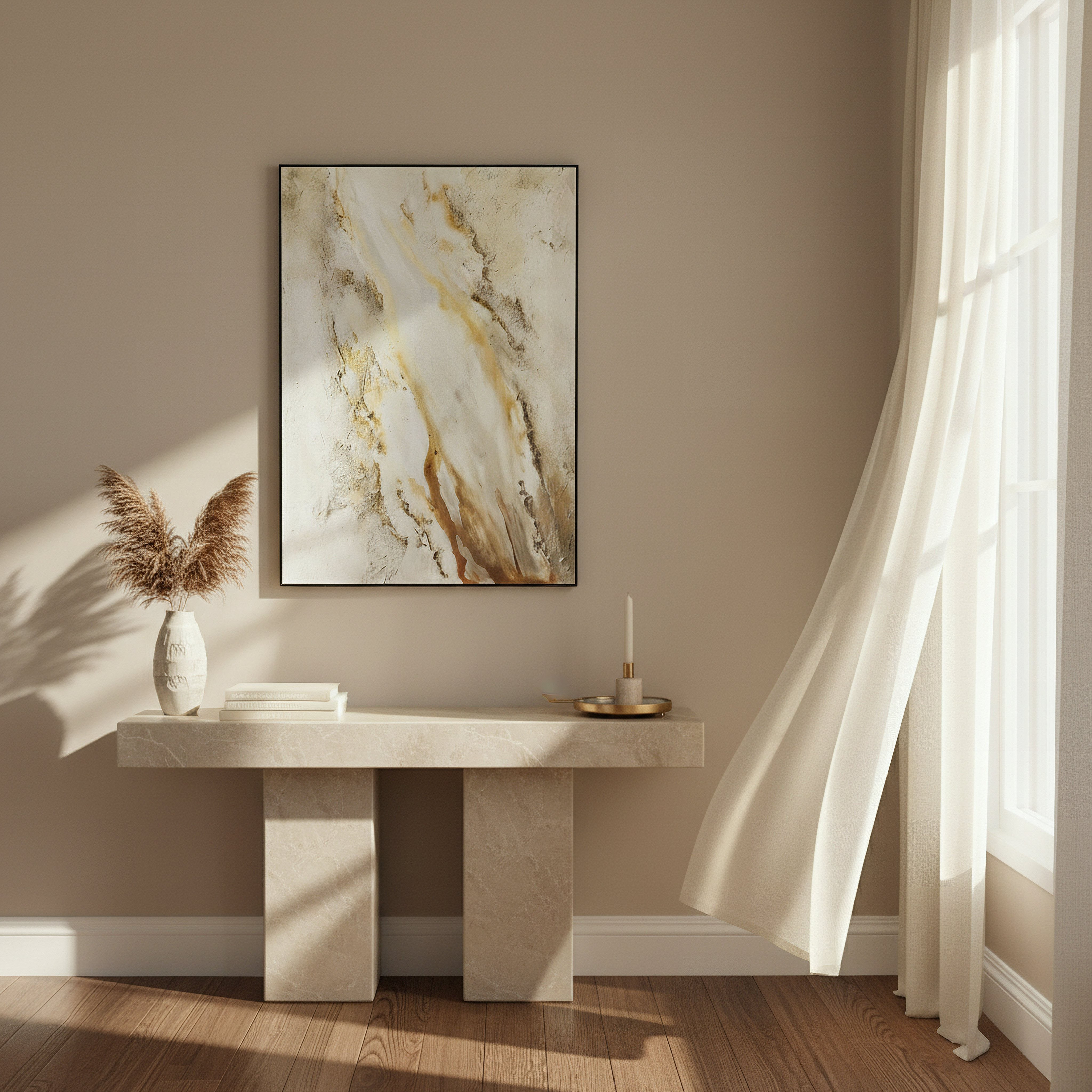 Cyprus Elara Marble High Gloss Framed Picture - 50x70x2.5 cm-hbxhomeware-hbxdecorandfurnishings-image-3
