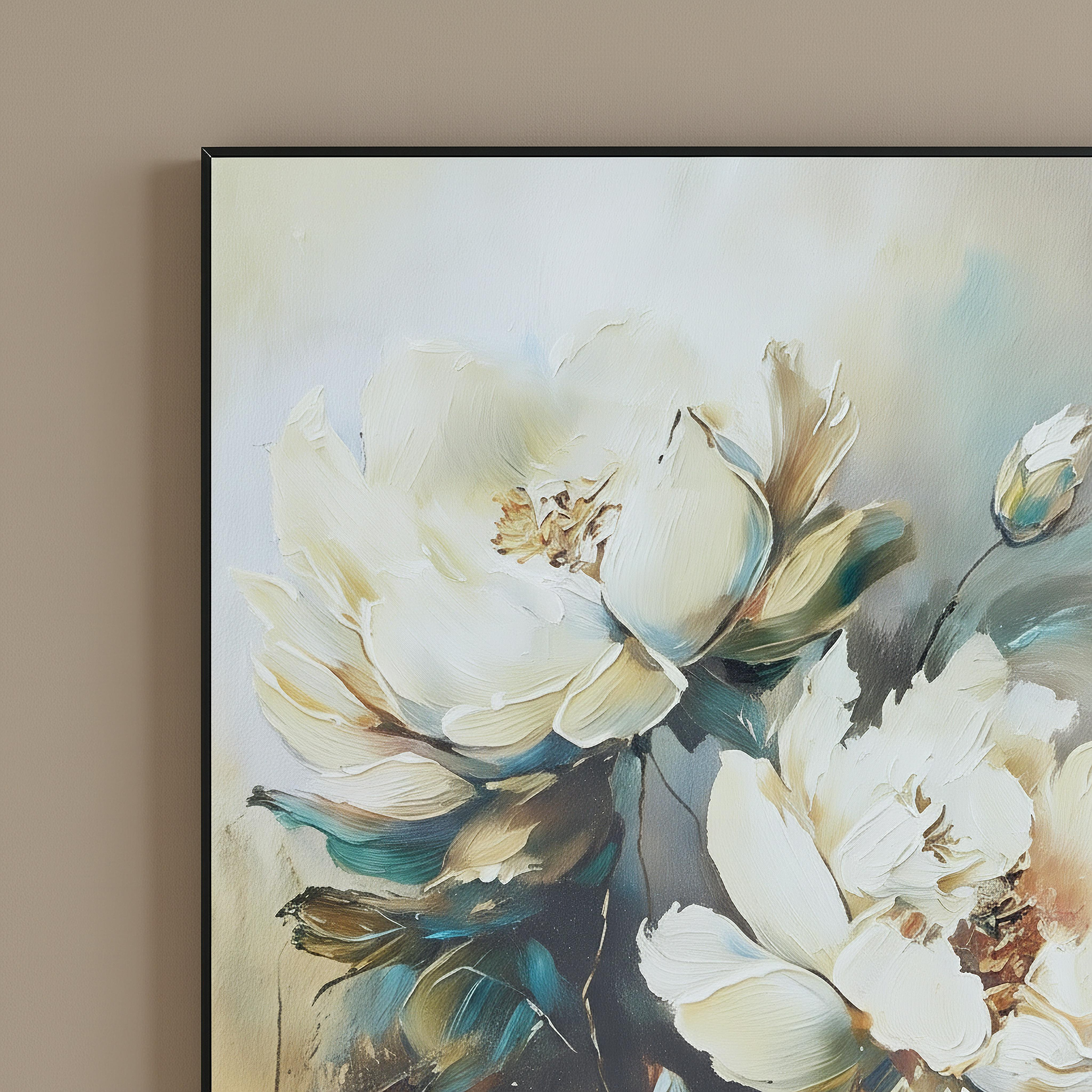 Cyprus Elara Double Peony High Gloss Framed Picture - 50x70x2.5 cm-hbxhomeware-hbxdecorandfurnishings-image-2