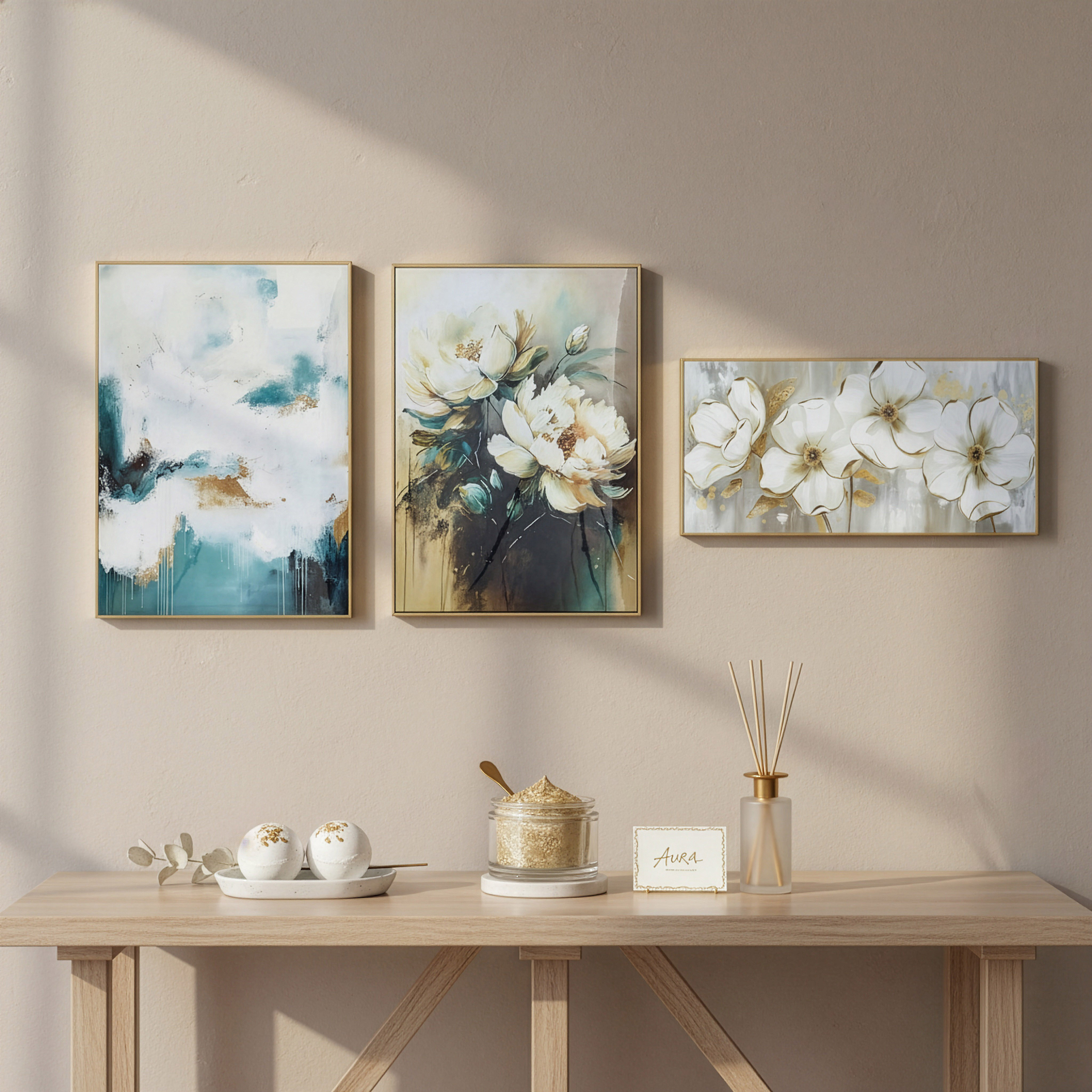 Cyprus Elara Double Peony High Gloss Framed Picture - 50x70x2.5 cm-hbxhomeware-hbxdecorandfurnishings-image-4