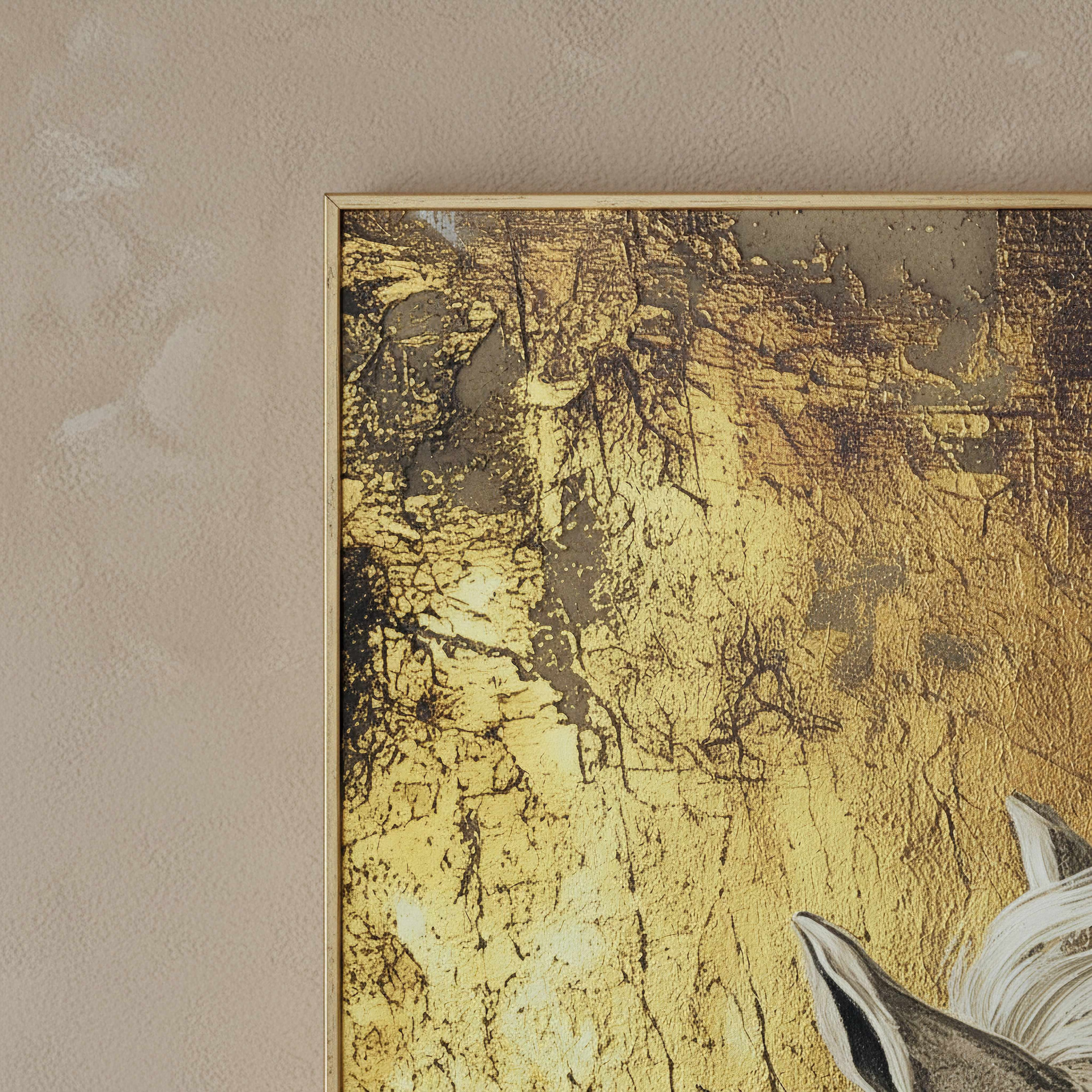 Cyprus Elara White Horse Glossy Framed Picture - 60x90x2.5 cm-hbxhomeware-hbxdecorandfurnishings-image-2
