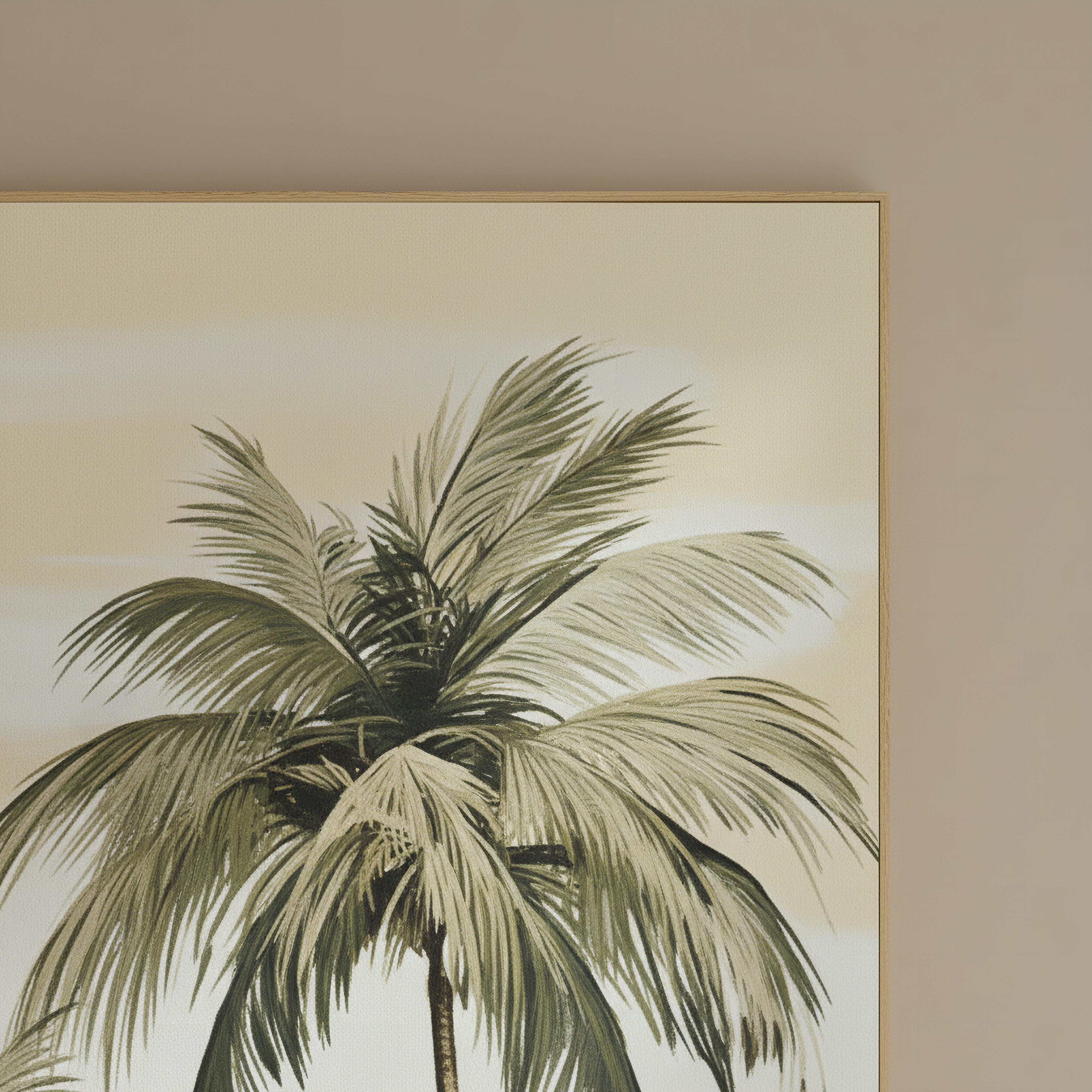لوحة مؤطرة لامعة بتصميم شجر النخيل من سايبرس - 60x90x2.5 سم-hbxhomeware-hbxdecorandfurnishings-image-3