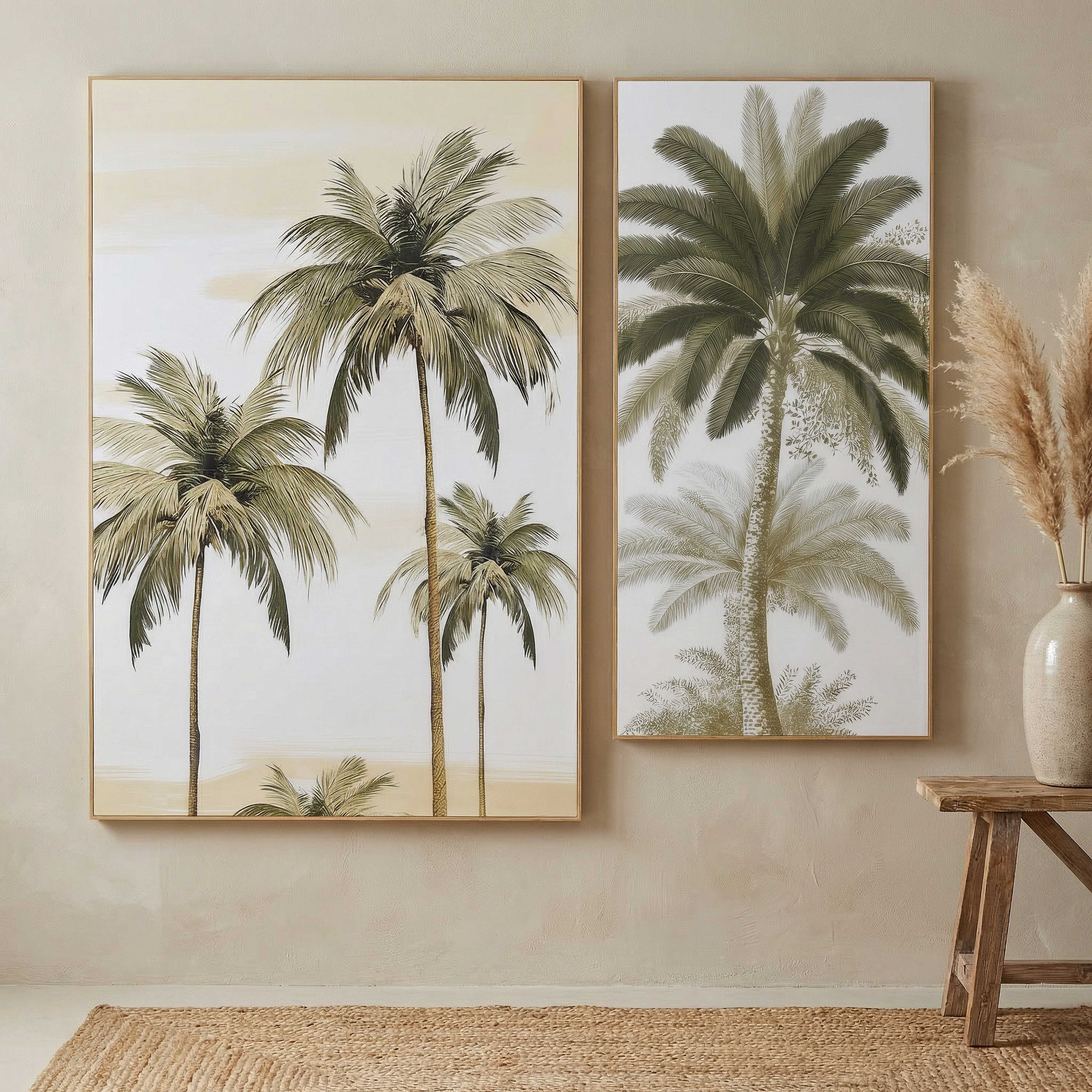 Cyprus Elara Long Palm Tree Glossy Framed Picture - 40x80x2.5 cm-hbxhomeware-hbxdecorandfurnishings-image-4