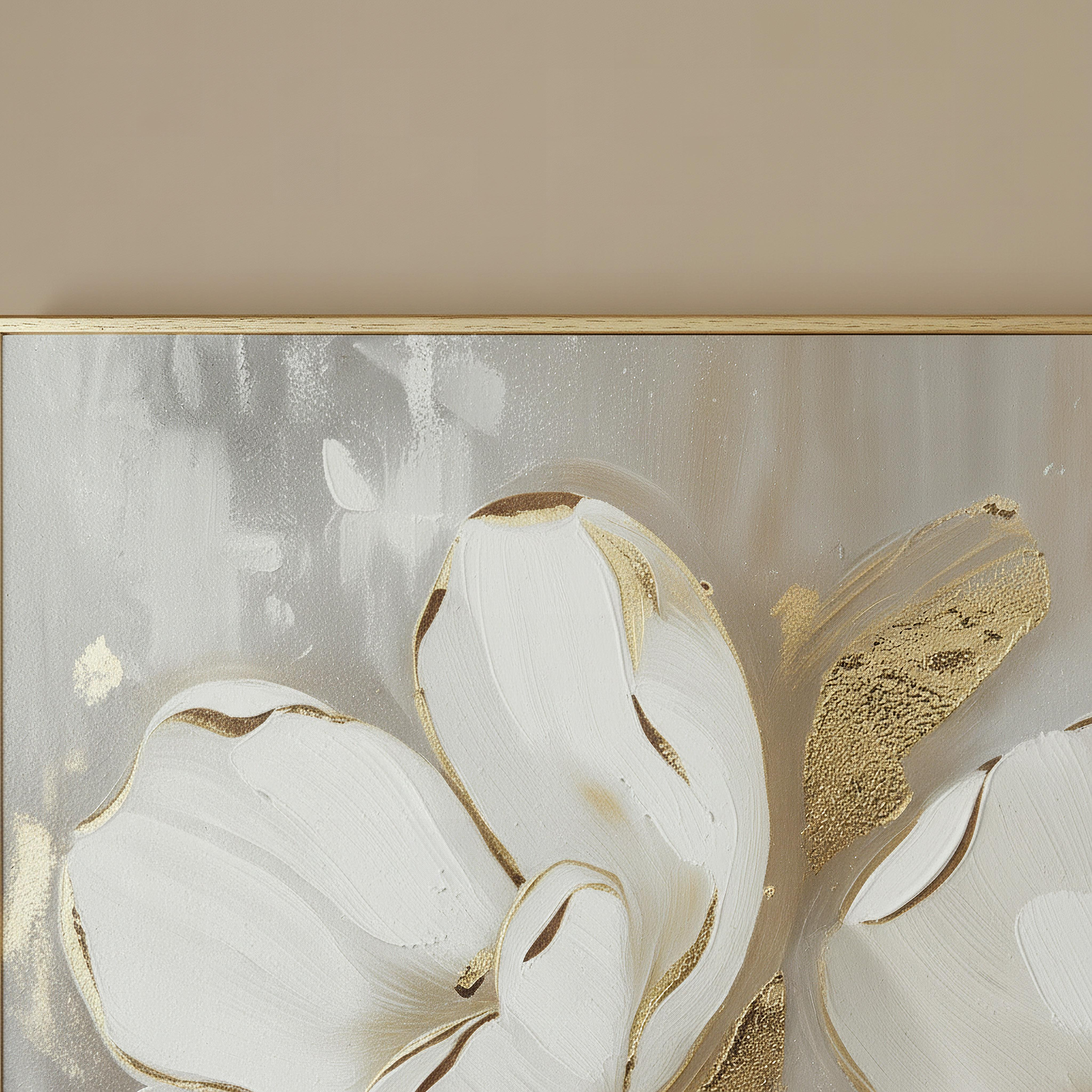 Cyprus Elara Paper Flowers Glossy Framed Picture - 40x80x2.5 cm-hbxhomeware-hbxdecorandfurnishings-image-2