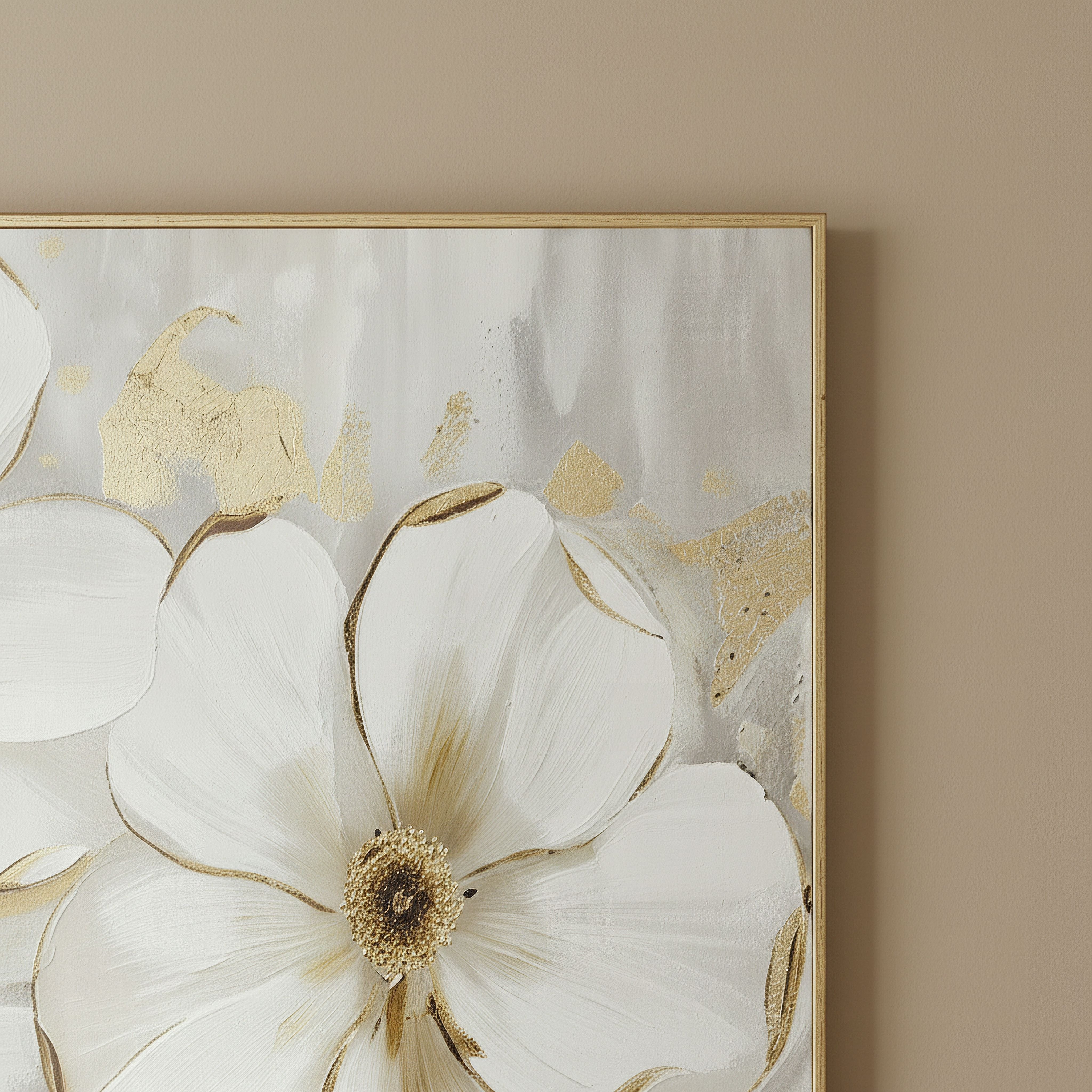 Cyprus Elara Paper Flowers Glossy Framed Picture - 40x80x2.5 cm-hbxhomeware-hbxdecorandfurnishings-image-3