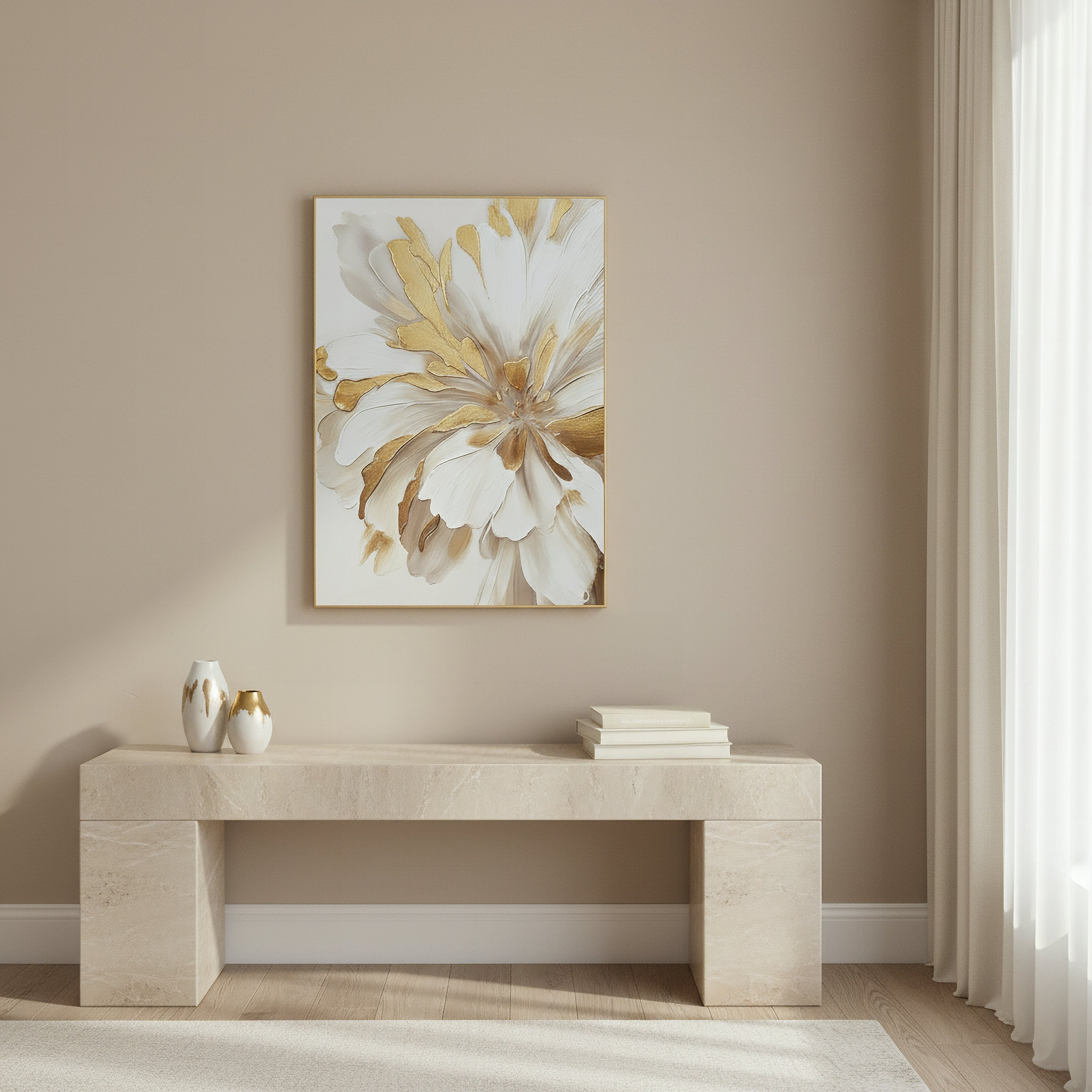 Cyprus Elara Flora Glossy Framed Picture - 50x70x2.5 cm-hbxhomeware-hbxdecorandfurnishings-image-3