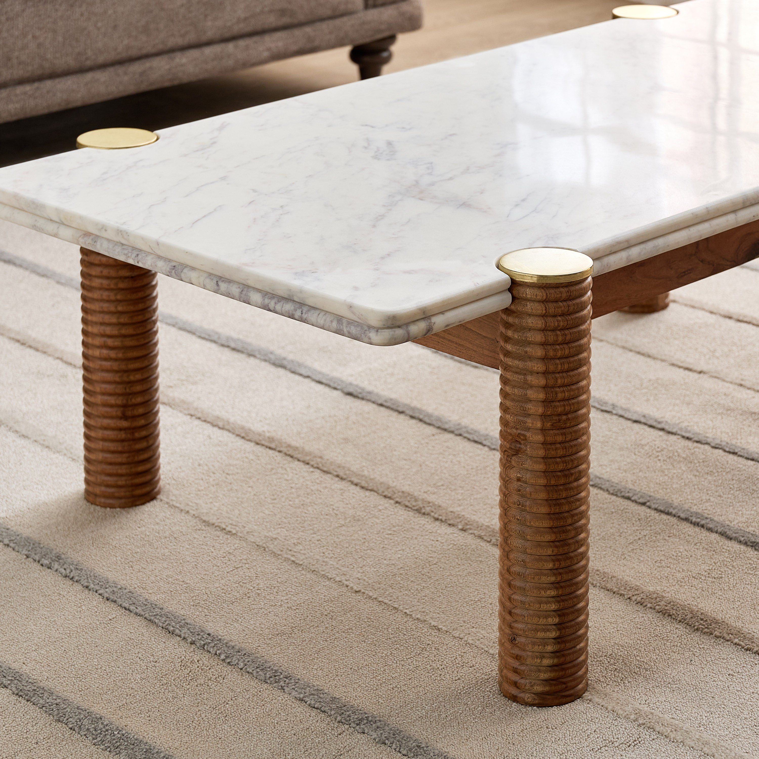 Cavon Caretto Genuine Marble Top Coffee Table with Solid Wood Base-PROMO_HB_UAE_HBX10_250526-image-5