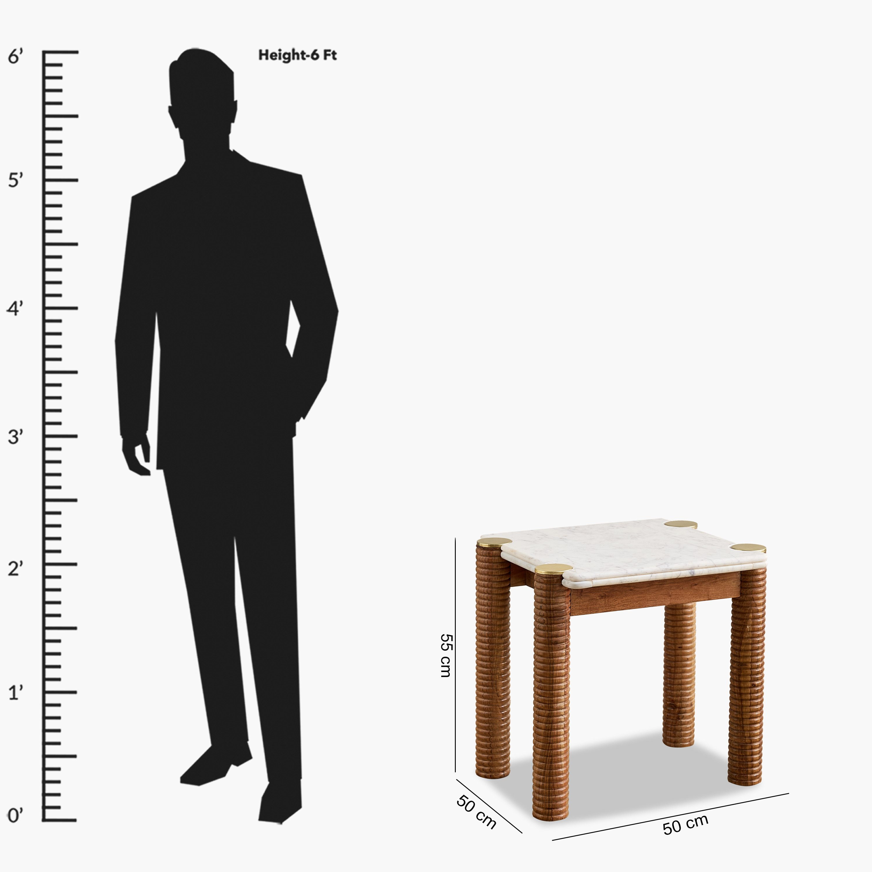 طاولة جانبية بسطح رخام أصلي وقاعدة خشب صلب كاريتو من فيندرا-hbxfurniture-livingroom-endtables-image-9