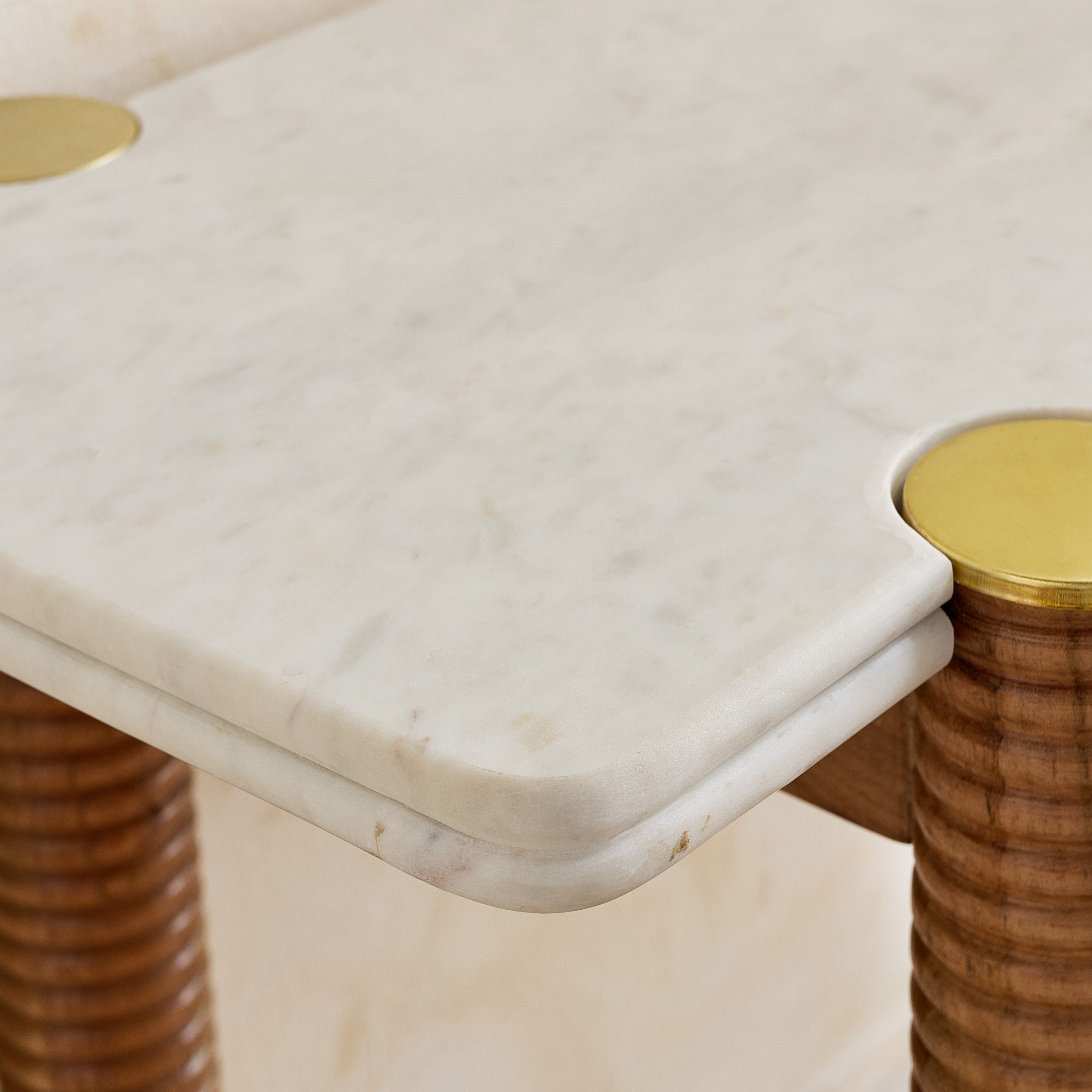 Cavon Caretto Genuine Marble Top Console Table with Solid Wood Base-hbxfurniture-tablesandstands-consoletables-image-3