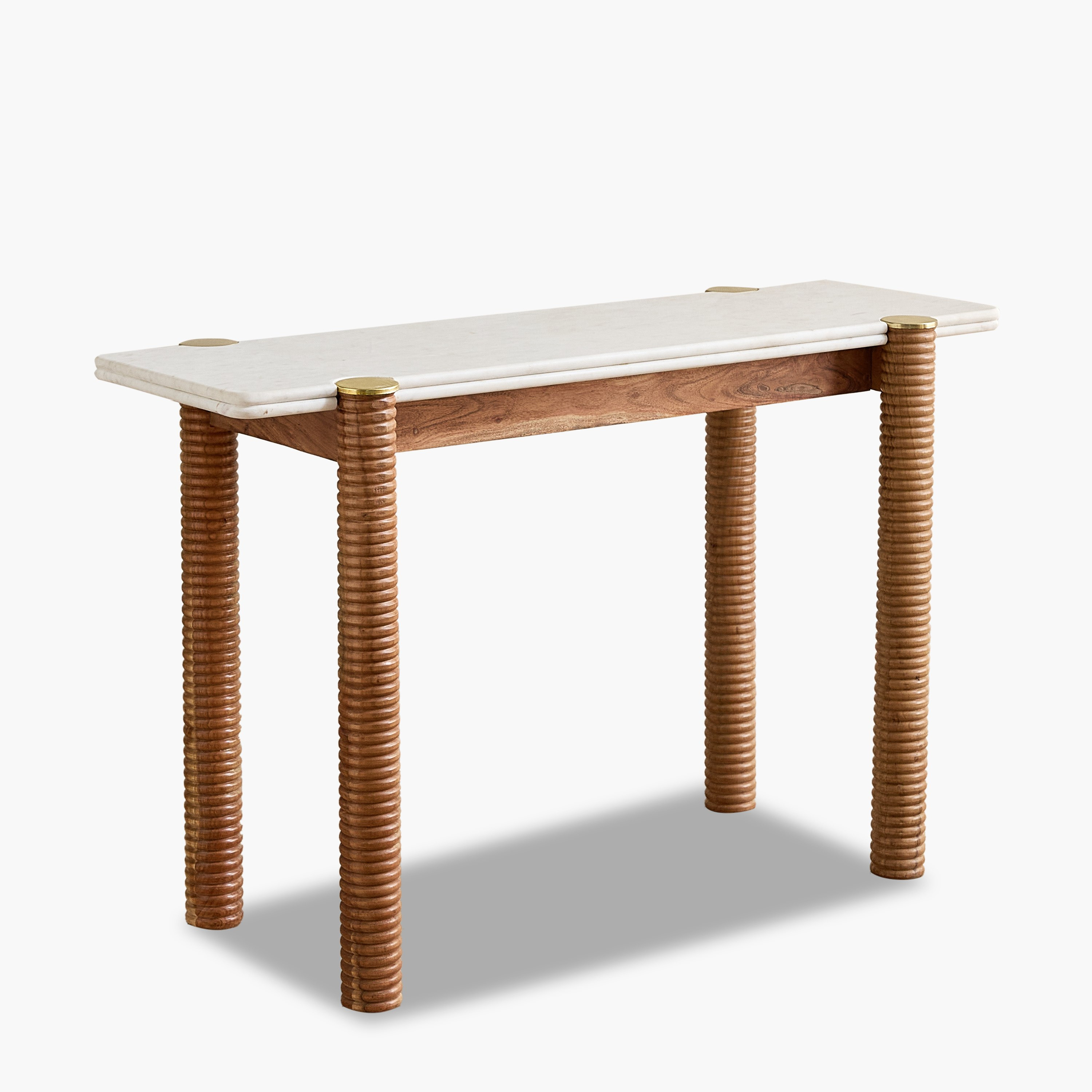 Cavon Caretto Genuine Marble Top Console Table with Solid Wood Base-hbxfurniture-tablesandstands-consoletables-image-7