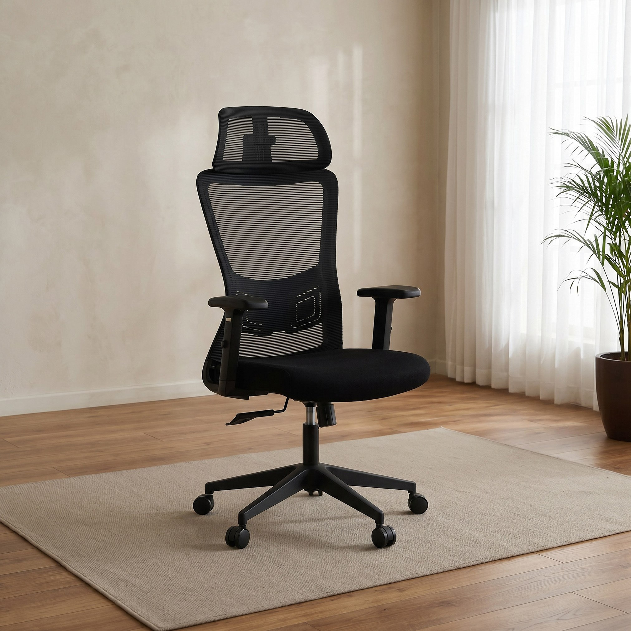 Clover Milan High Back Office Chair with 2D Headrest and 2D Lumbar Support-hbxfurniture-office-chairs-image-1