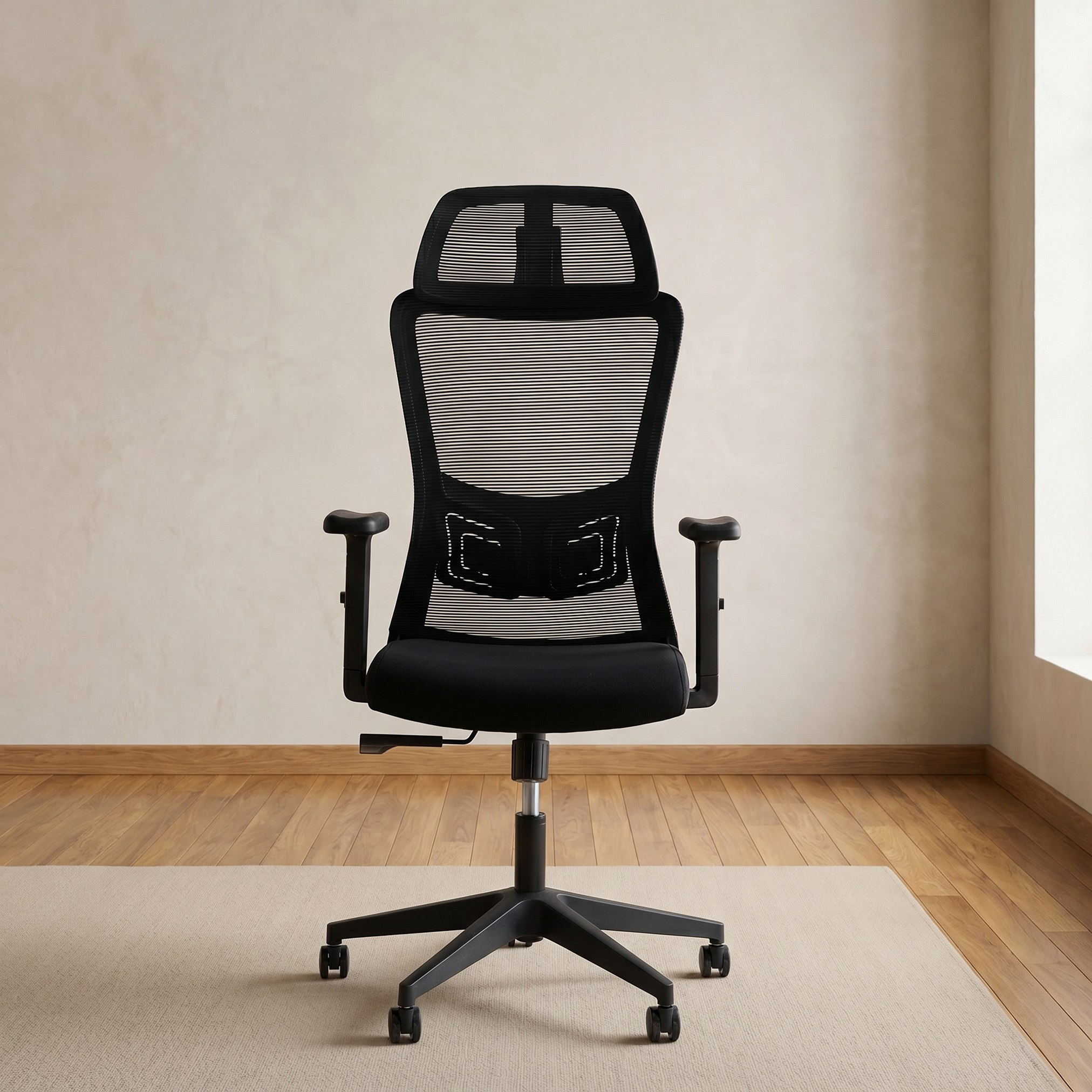 Clover Milan High Back Office Chair with 2D Headrest and 2D Lumbar Support-hbxfurniture-office-chairs-image-3