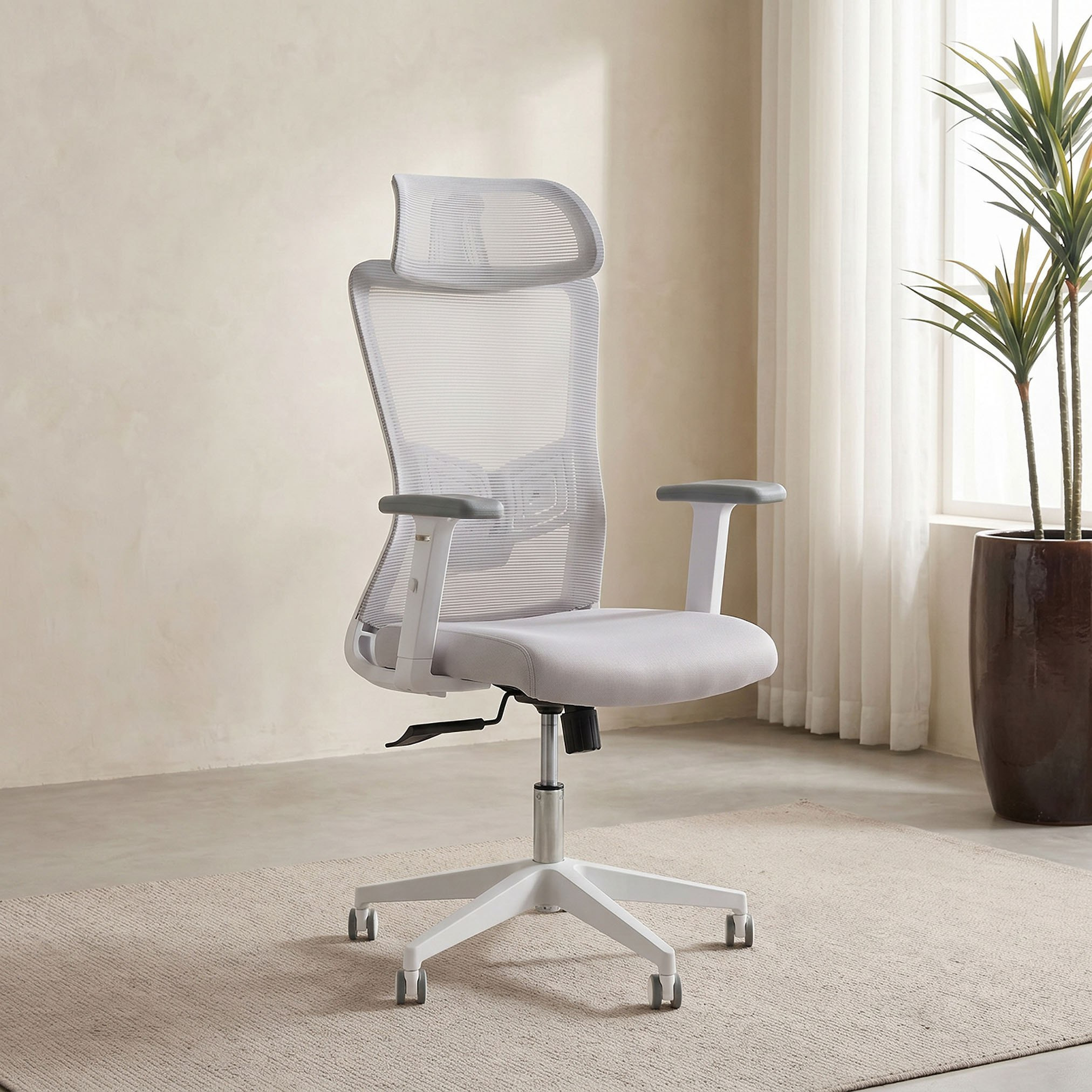 Clover Milan High Back Office Chair with 2D Headrest and 2D Lumbar Support-hbxfurniture-office-chairs-image-1