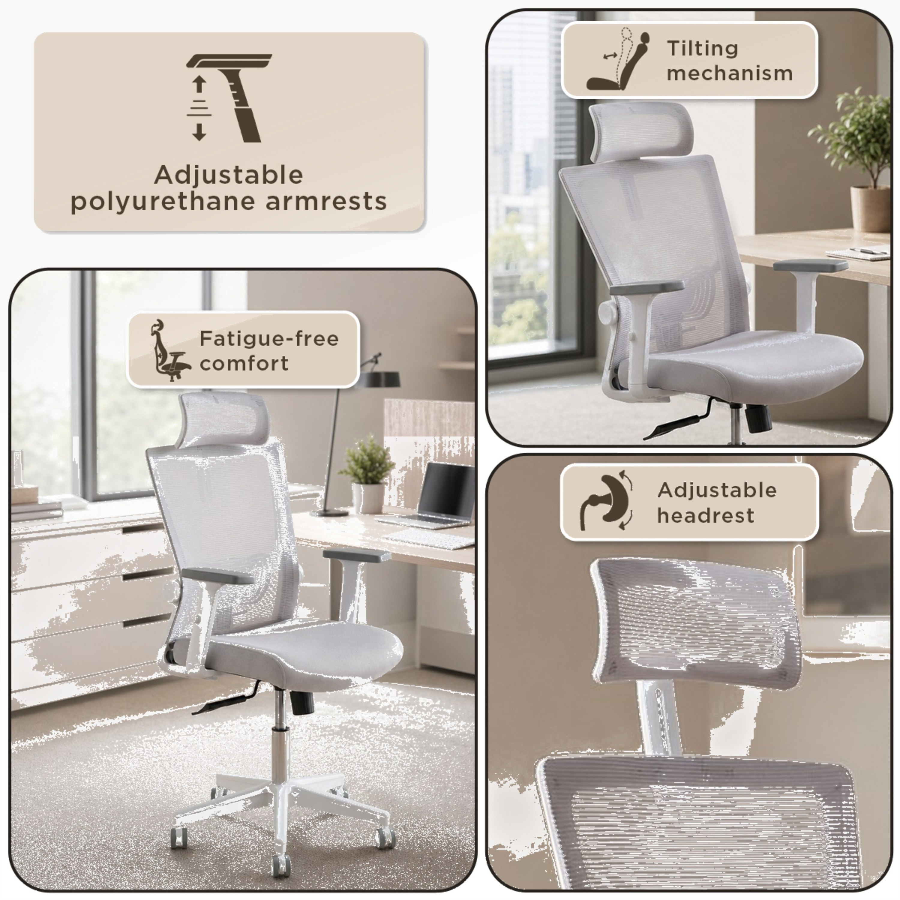 كرسي مكتب بظهر مرتفع مع مسند ذراع أحادي البعد ودعم للفقرات القطنية من ليبرتي-hbxfurniture-office-chairs-image-12