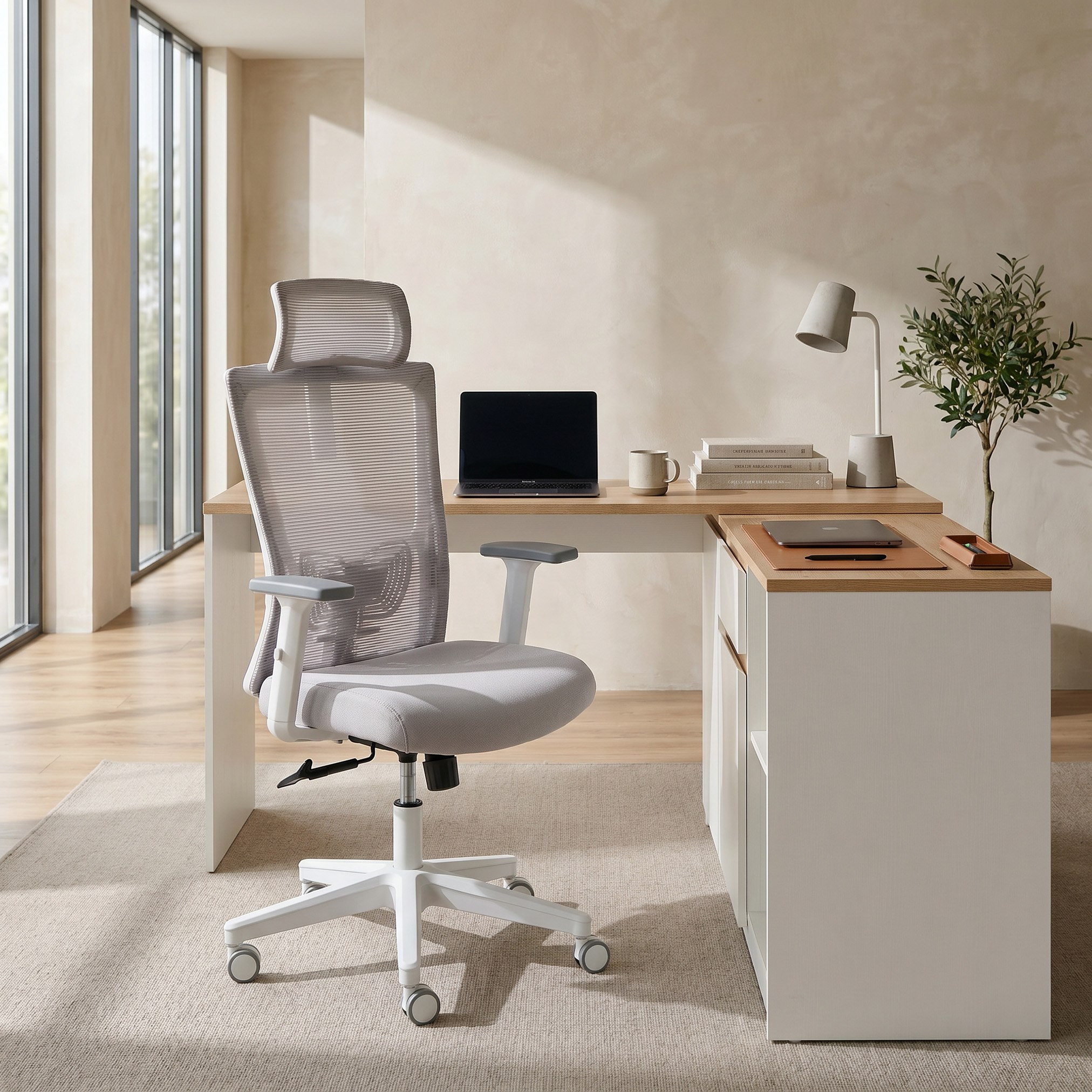 Liberty High Back Office Chair with 1D Armrest and Lumbar Support-hbxfurniture-office-chairs-image-2