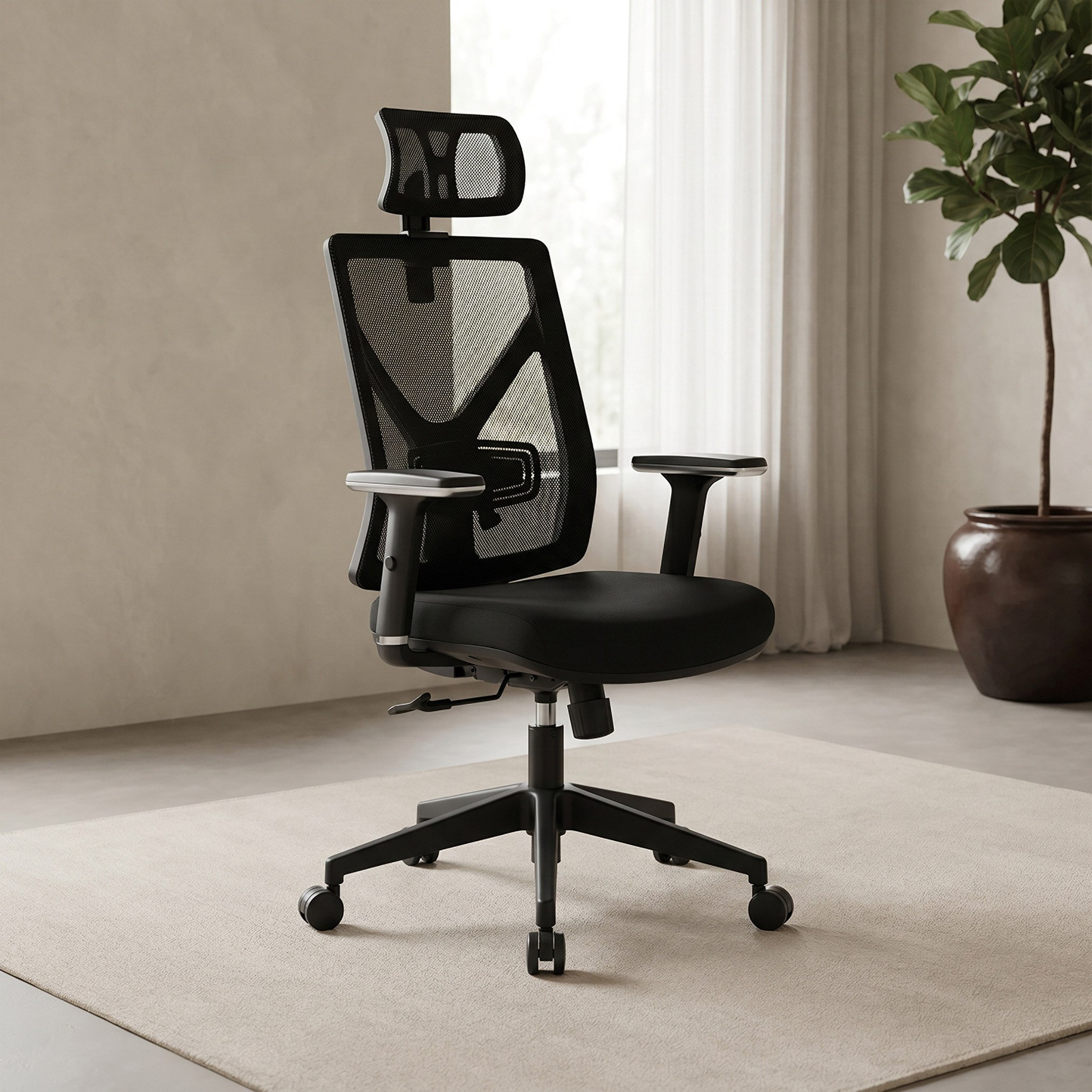 Mavis High Back Office Chair with 3D Lumbar Support and 2D Armpad-hbxfurniture-office-chairs-image-1