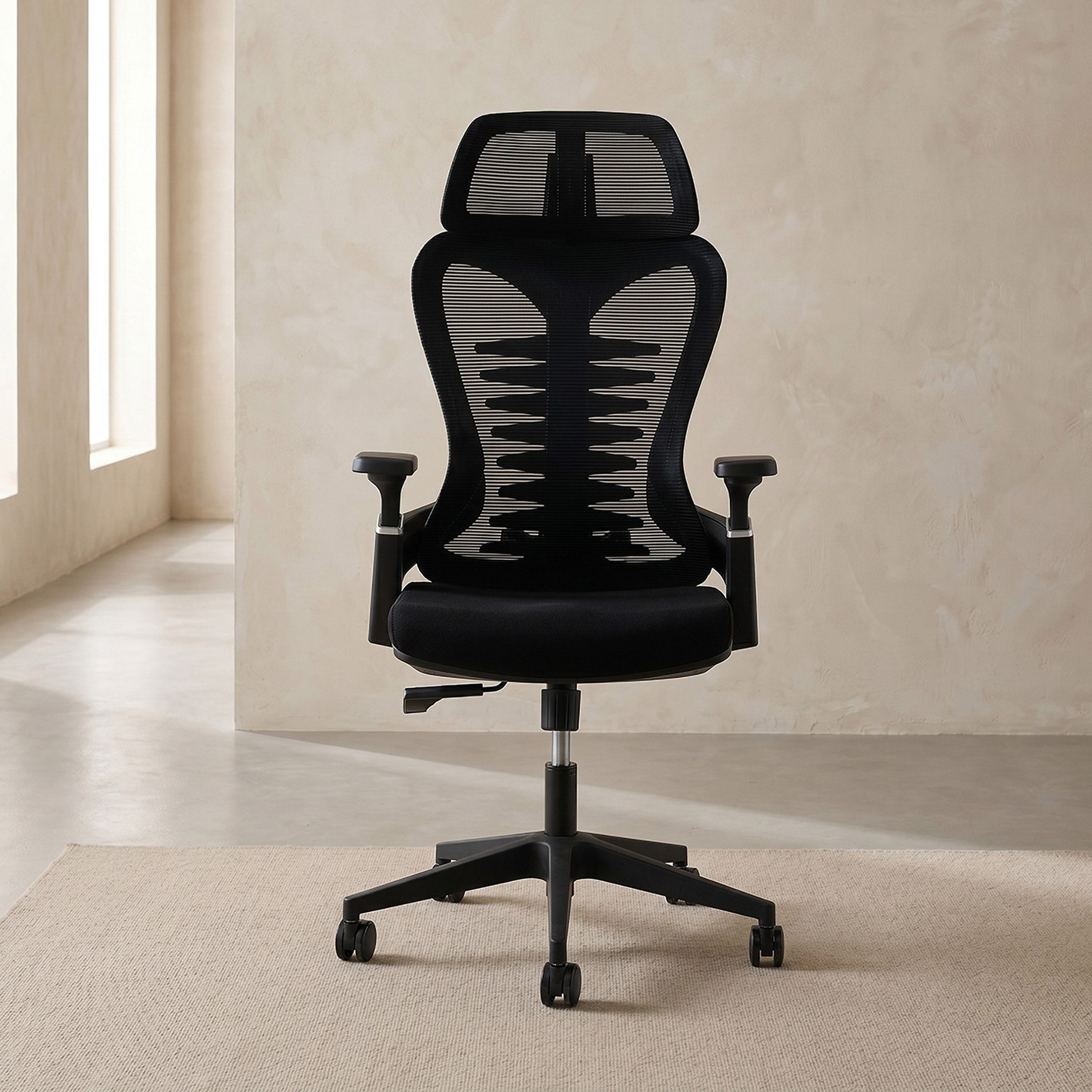 Mavis High Back Office Chair with 3D Lumbar Support and 2D Armpad-hbxfurniture-office-chairs-image-3