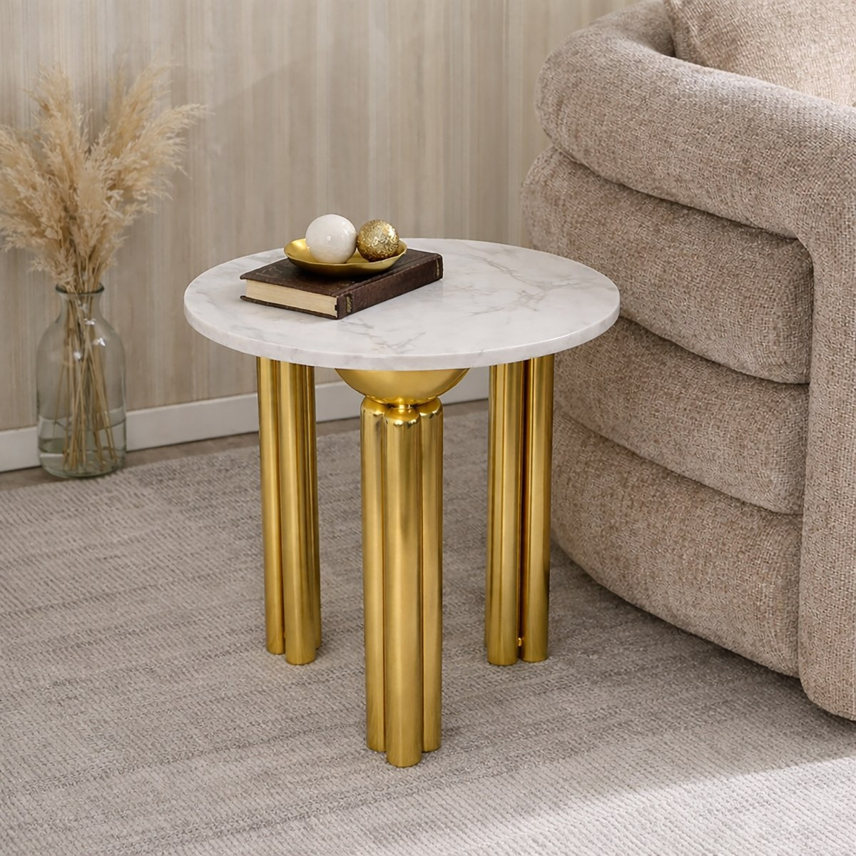 Cavon Varna Geniune Marble Top End Table-hbxfurniture-livingroom-endtables-image-1
