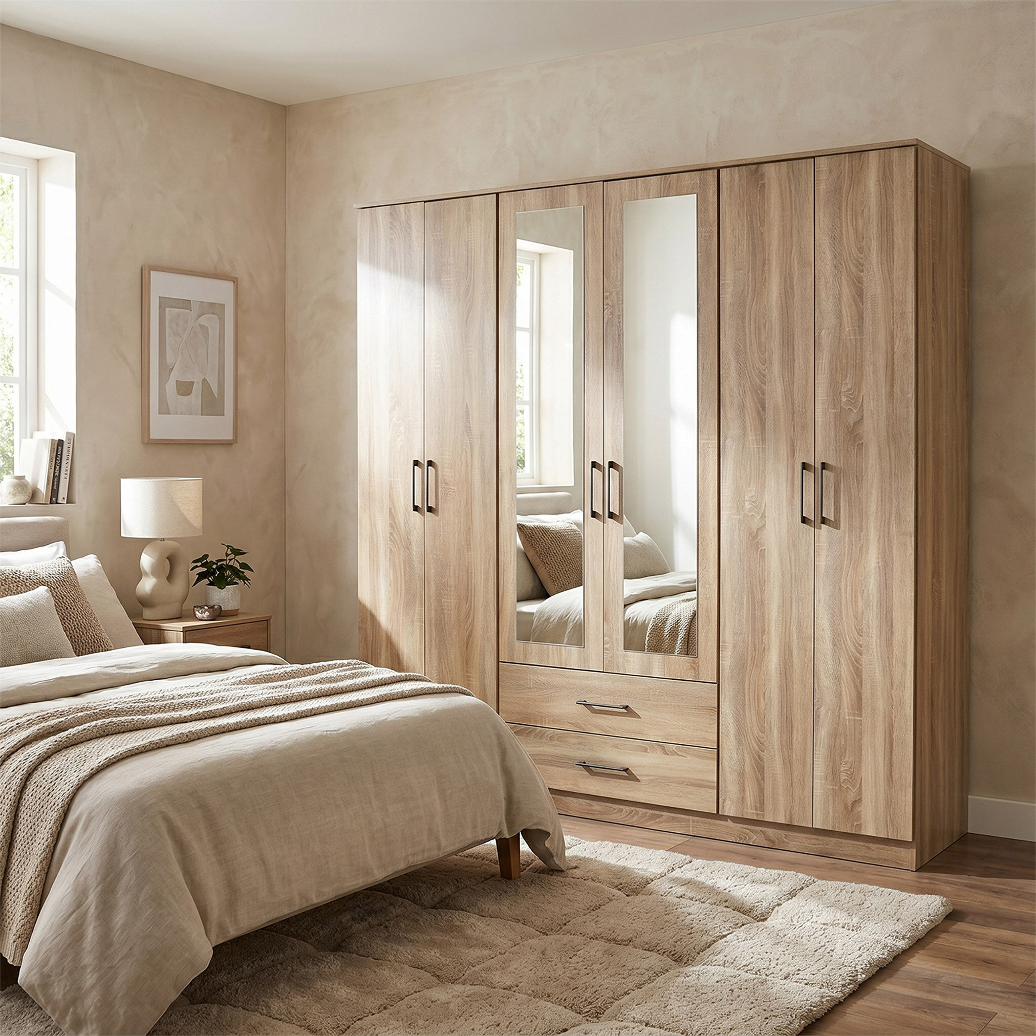 خزانة ملابس بـ 6 أبواب ودرجين ومرايا من موفو أوسيس كلوفر-hbxfurniture-wardrobes-image-7