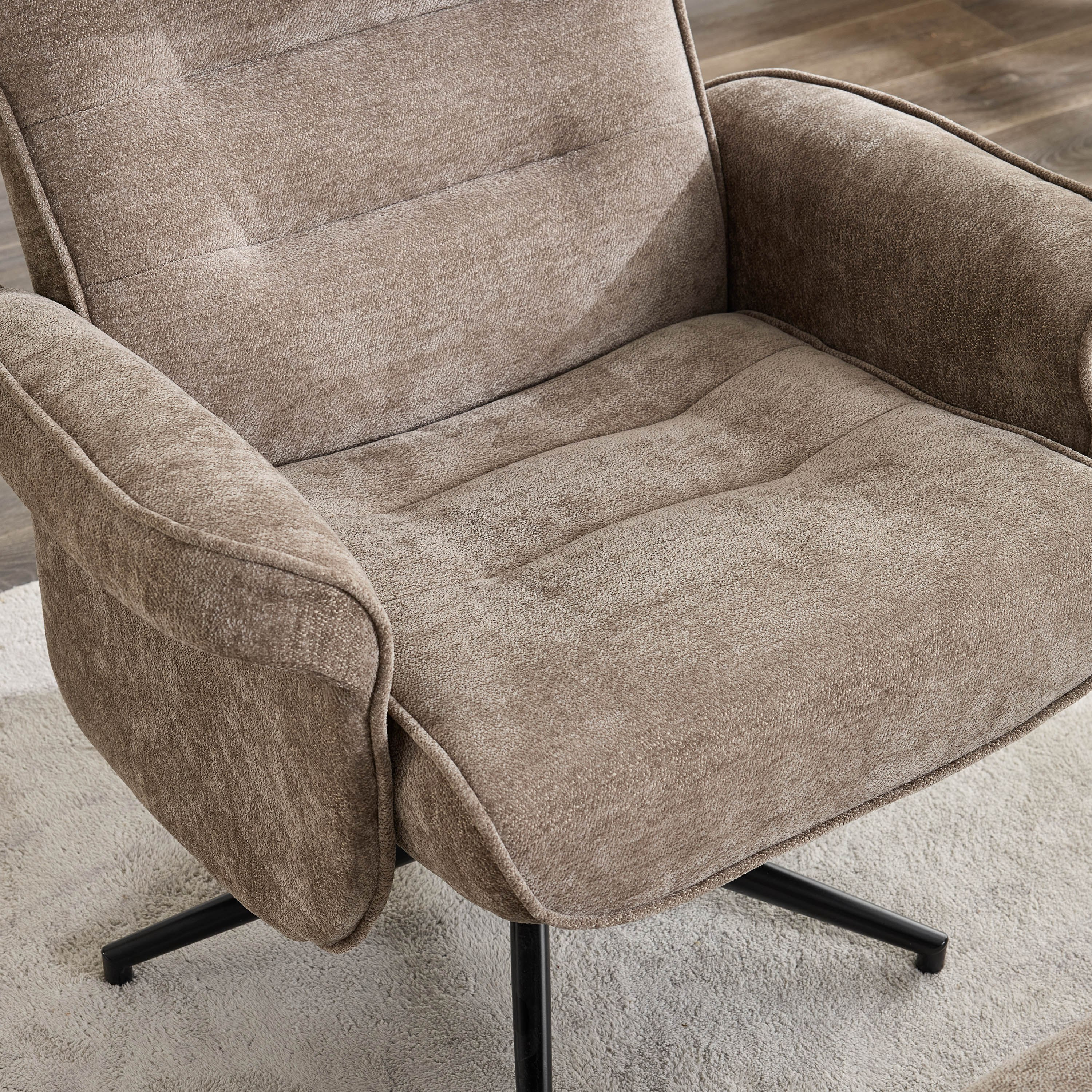 Movo Afton Fabric Swivel Armchair with Stool-hbxlivingroom-sofasandarmchairs-easychairs-image-5