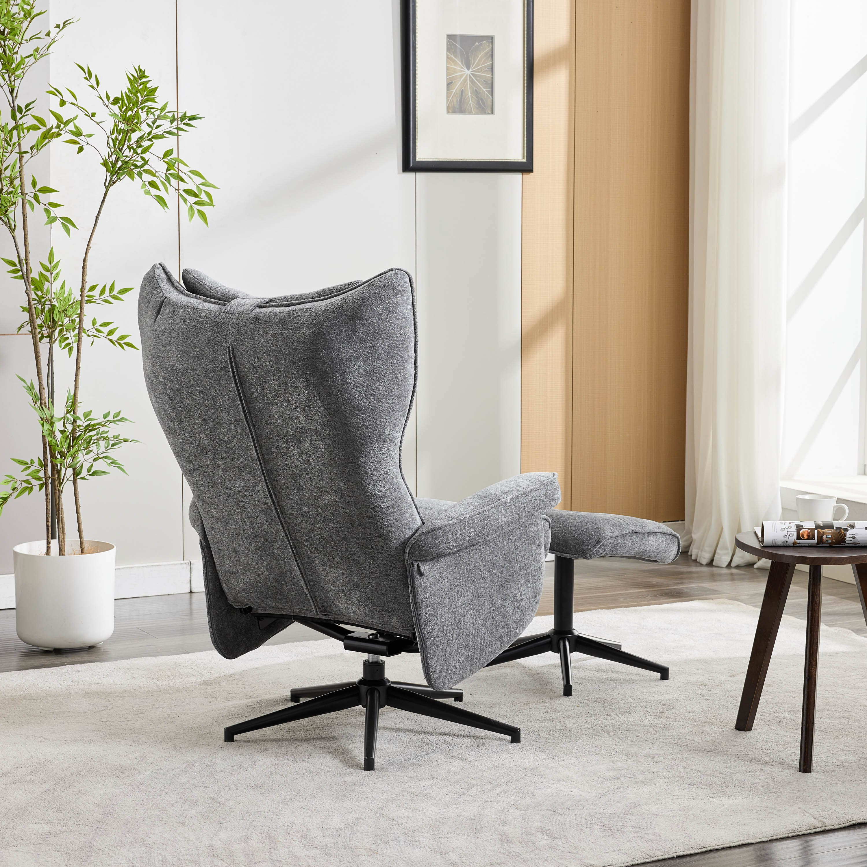 Movo Afton Fabric Swivel Armchair with Stool-hbxlivingroom-sofasandarmchairs-easychairs-image-9