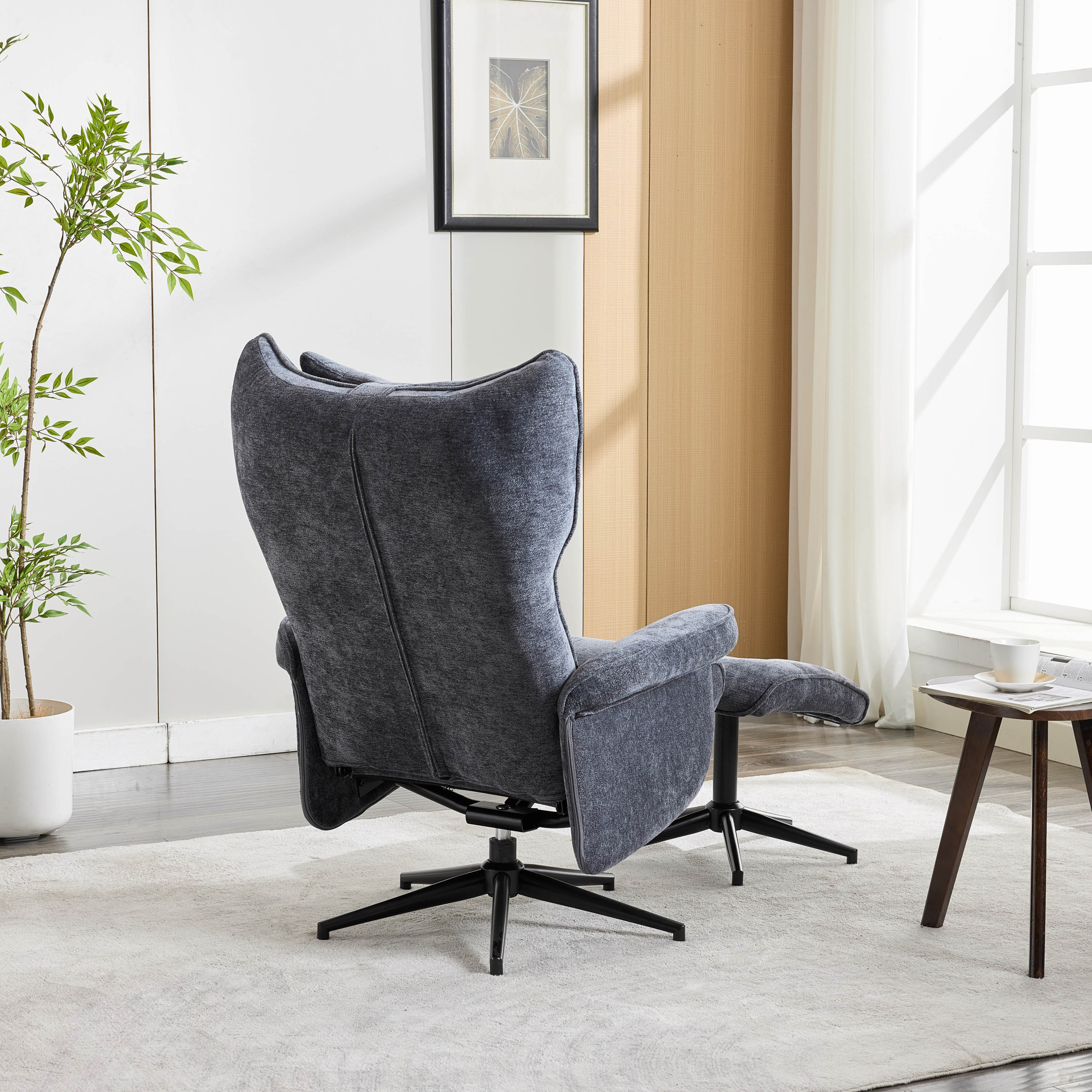 Movo Afton Fabric Swivel Armchair with Stool-hbxlivingroom-sofasandarmchairs-easychairs-image-13