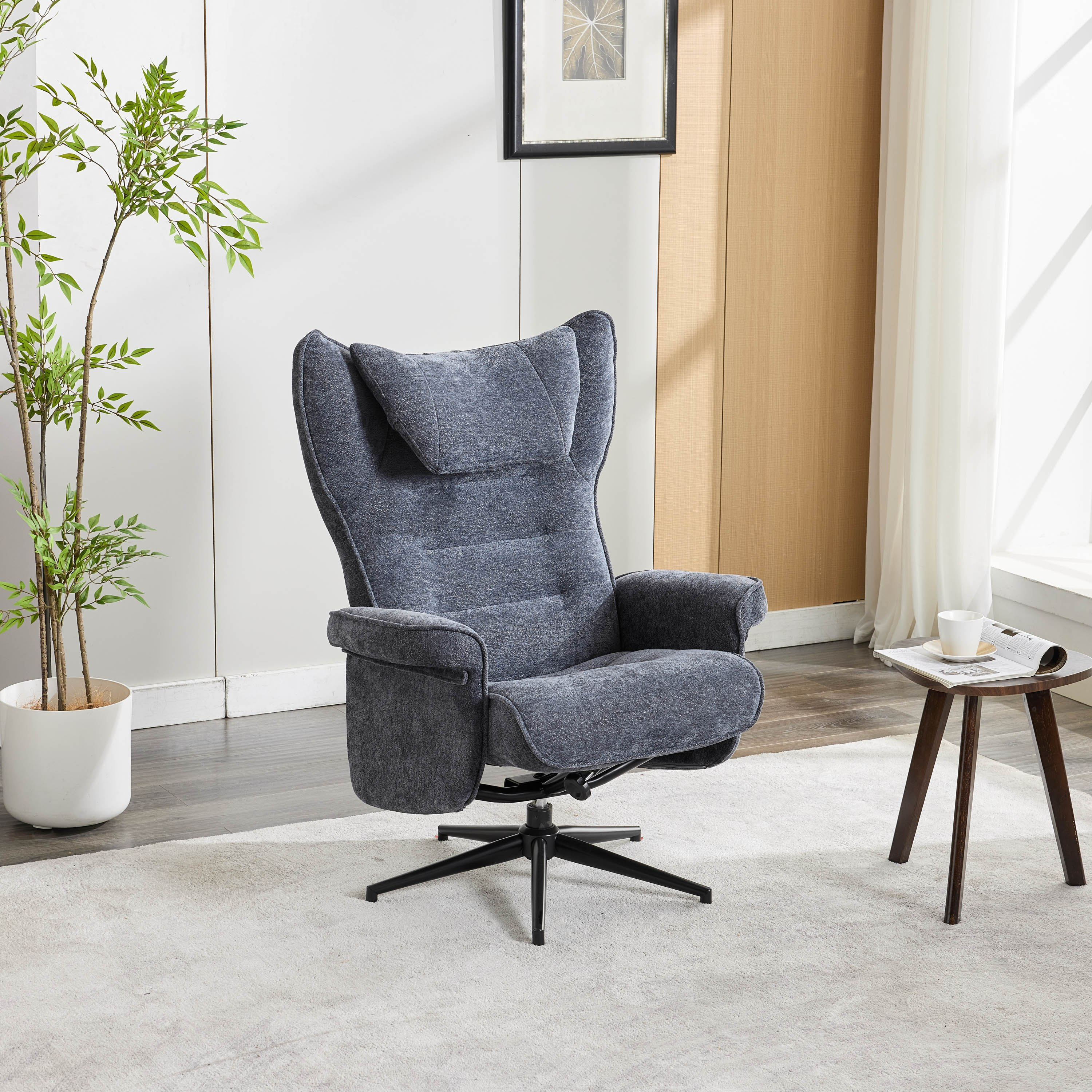 Movo Afton Fabric Swivel Armchair with Stool-hbxlivingroom-sofasandarmchairs-easychairs-image-14