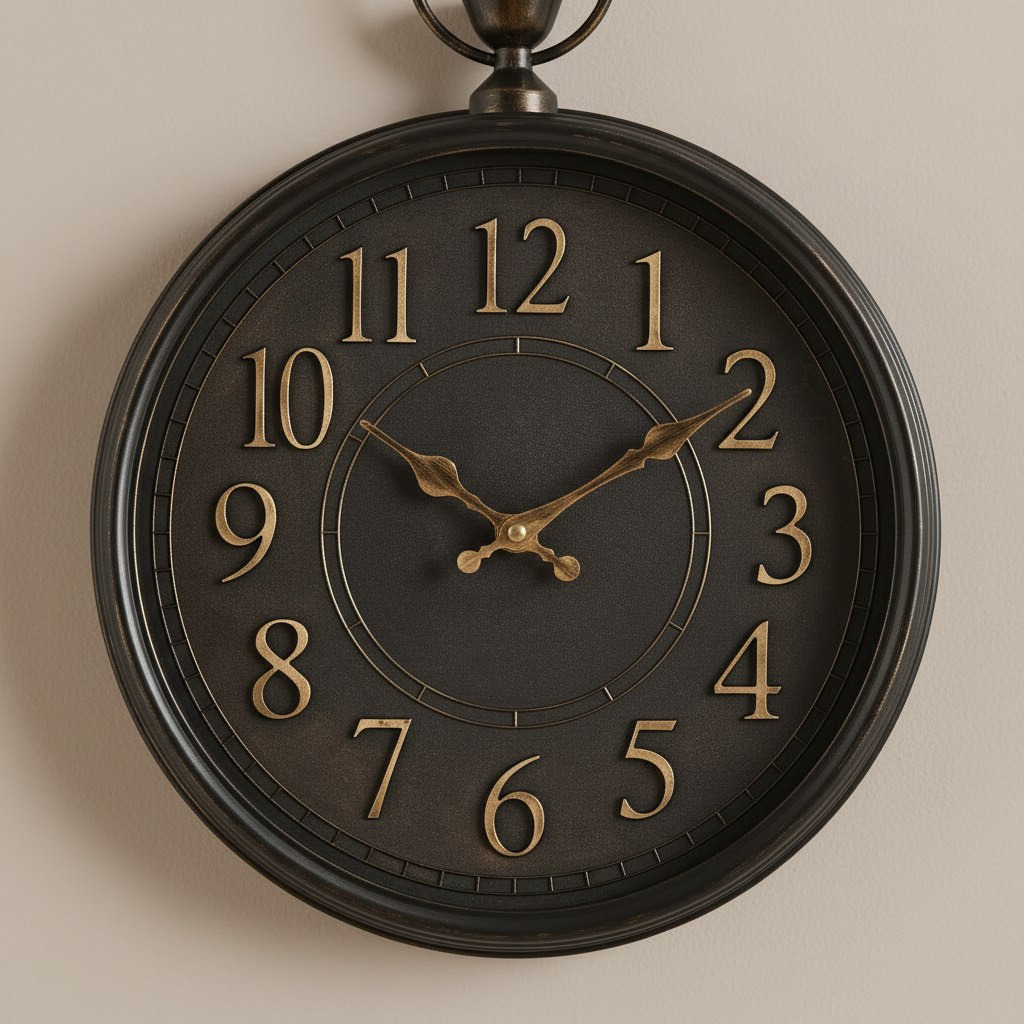 Saratoga Lume Wall Clock with Hoop - 38.6x30x4.9 cm-hbxdiningroom-decorandaccessories-clocks-image-2