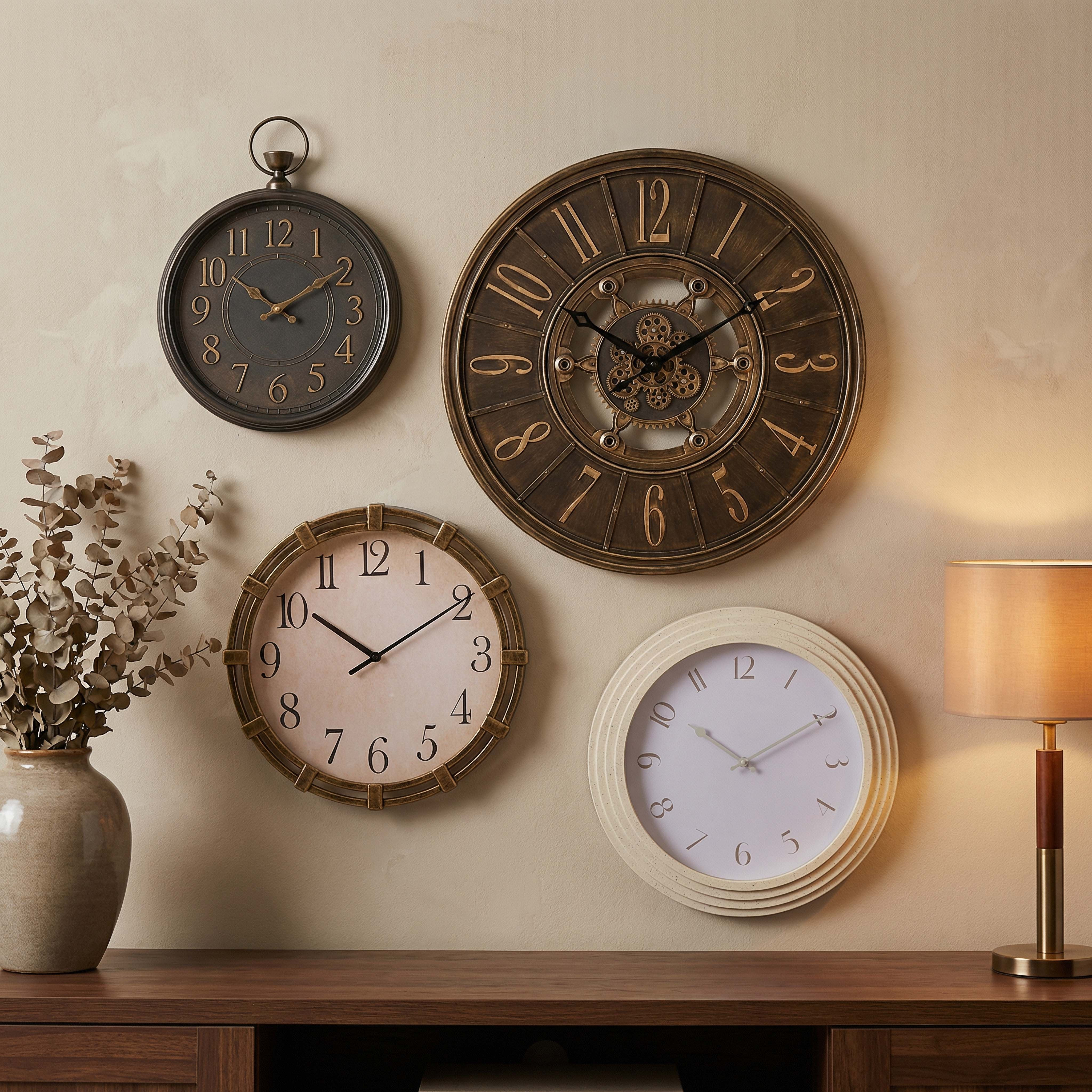 Saratoga Lume Wall Clock with Hoop - 38.6x30x4.9 cm-hbxdiningroom-decorandaccessories-clocks-image-3