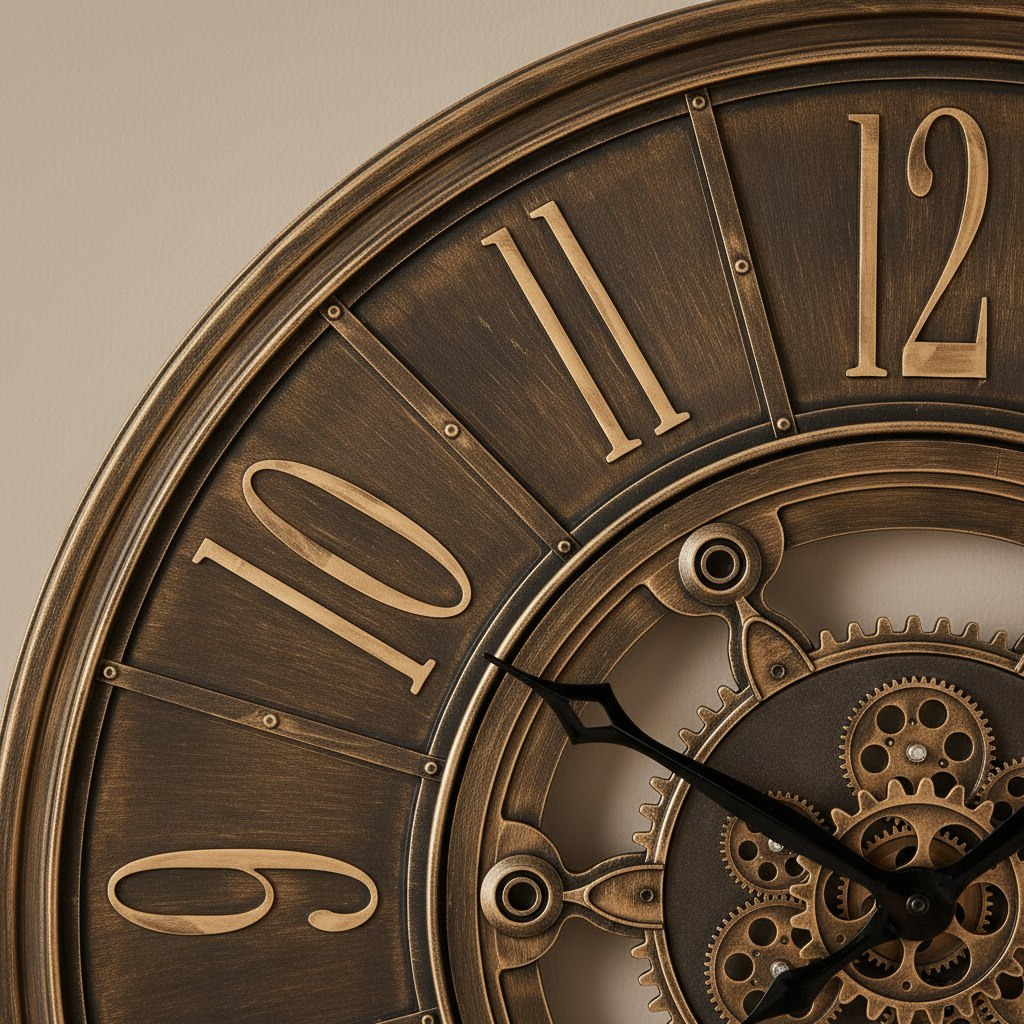Saratoga Lume Moving Gear Wall Clock - 91x91x6.3 cm-hbxdiningroom-decorandaccessories-clocks-image-2