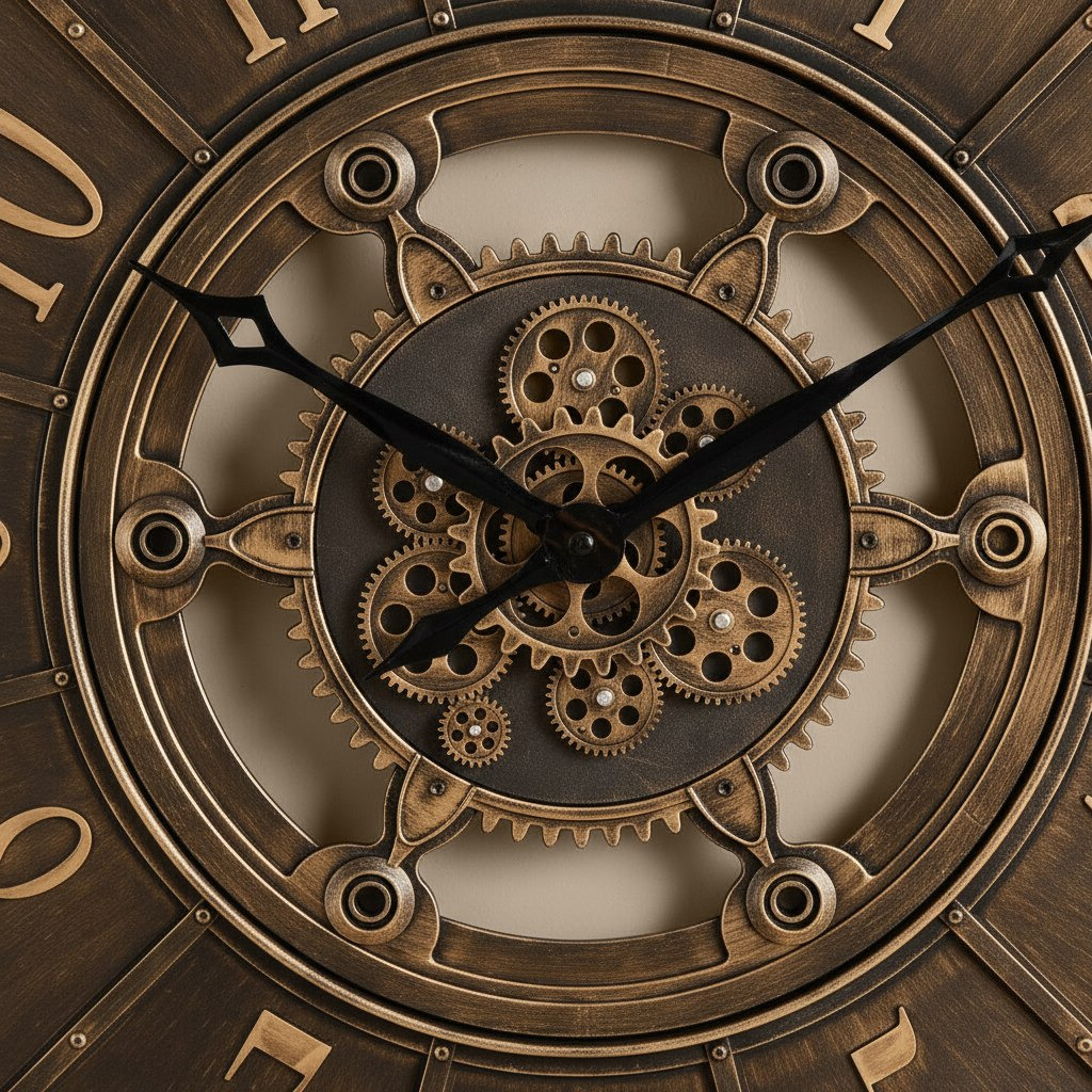Saratoga Lume Moving Gear Wall Clock - 91x91x6.3 cm-hbxdiningroom-decorandaccessories-clocks-image-3