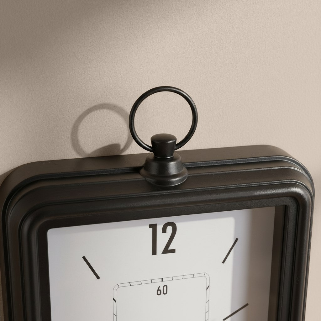 ساعة حائط مستطيلة لوم من ساراتوجا - 46x26.5x5.4 سم-hbxdiningroom-decorandaccessories-clocks-image-2