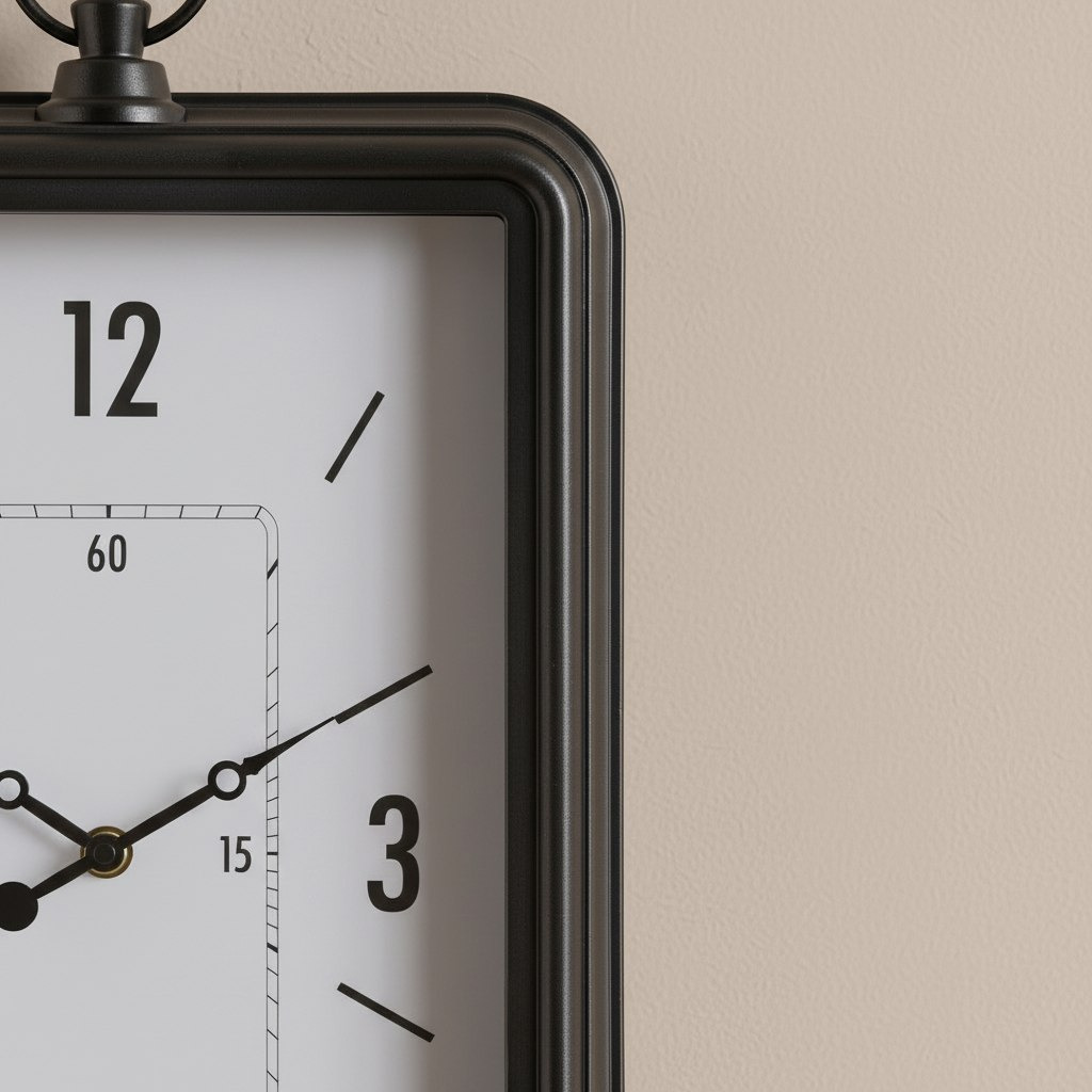 ساعة حائط مستطيلة لوم من ساراتوجا - 46x26.5x5.4 سم-hbxdiningroom-decorandaccessories-clocks-image-3