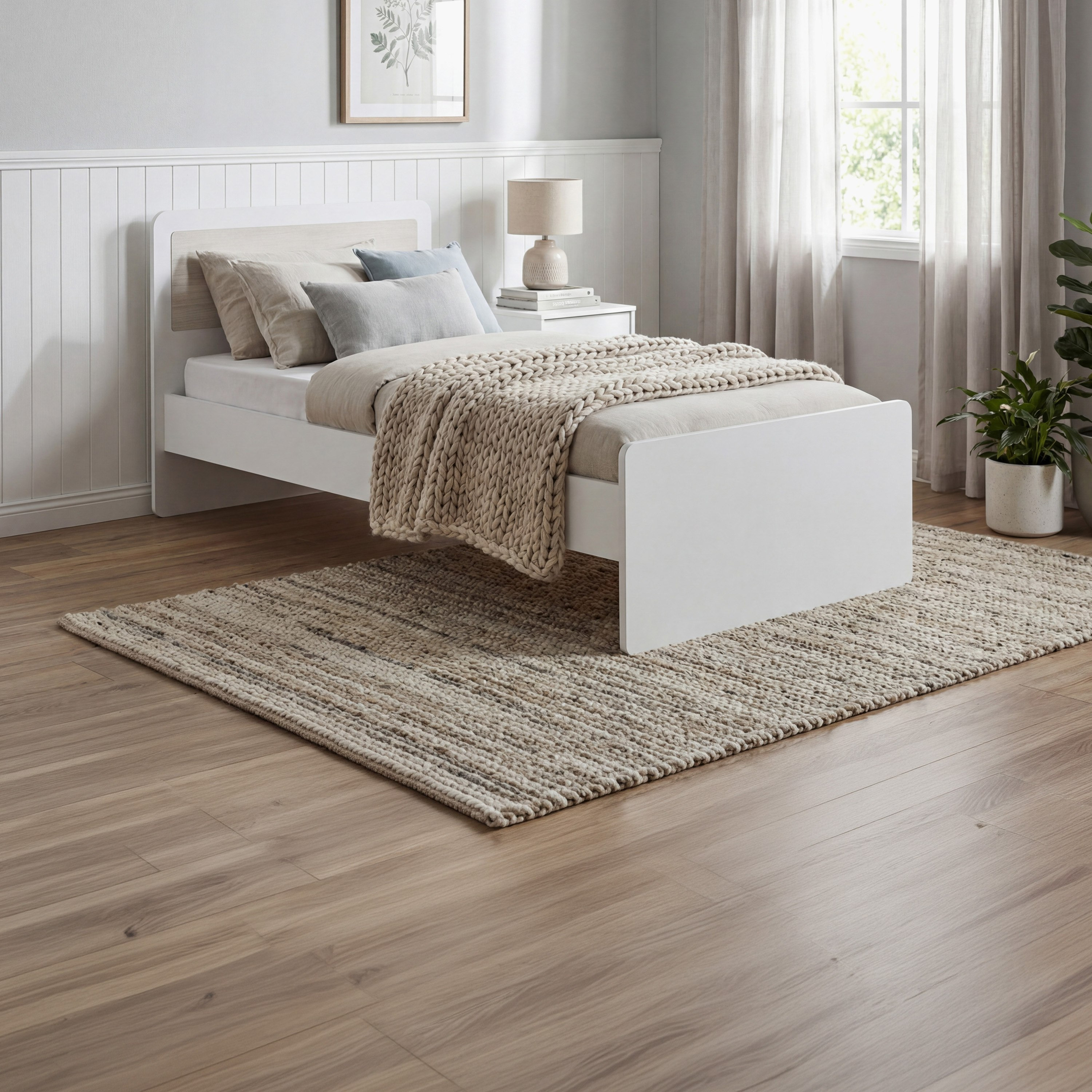 Ivory Single Bed - 90x200 cm-hbxfurniture-bedsandbedsets-beds-single-image-1