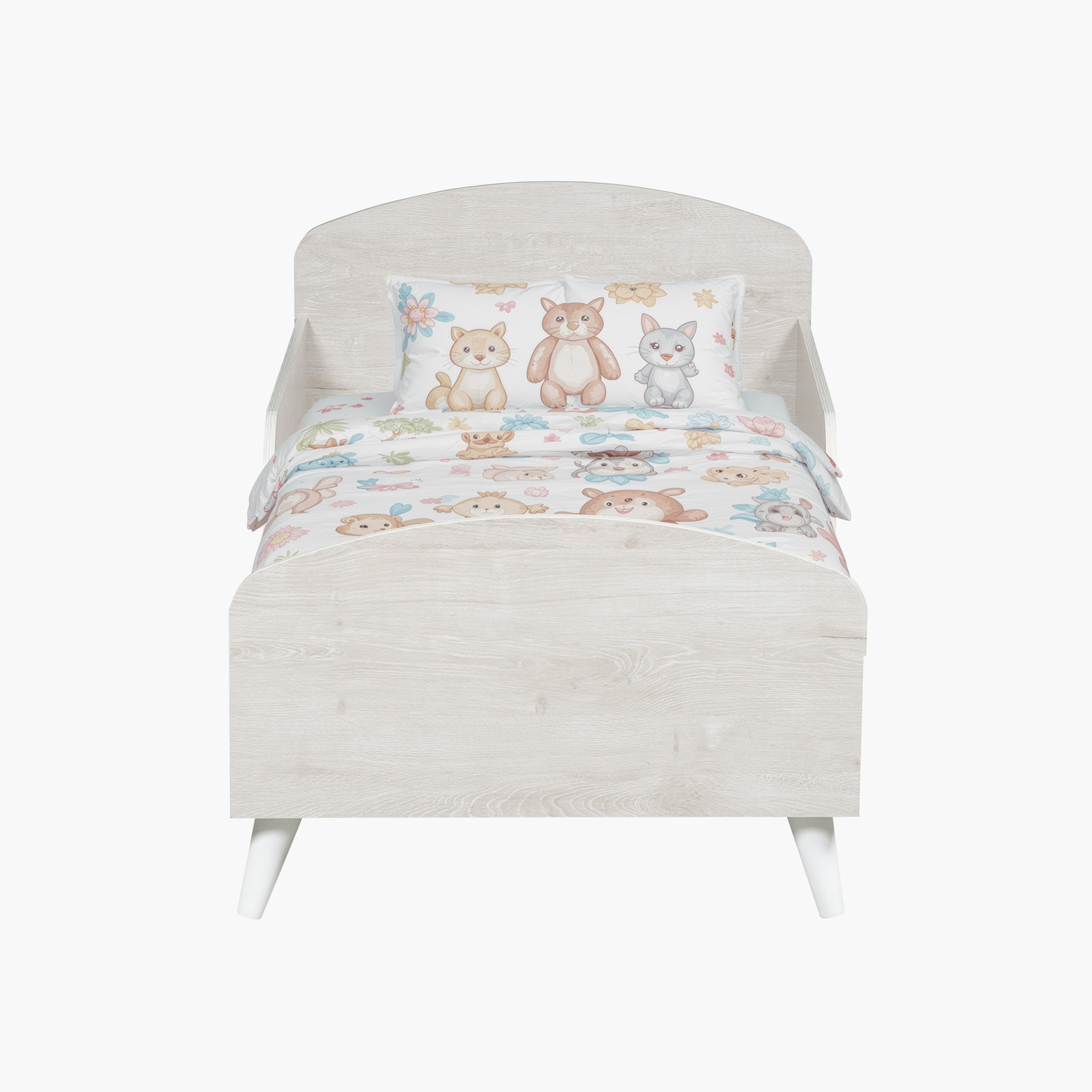 Ivory Willow Toddler Bed With Legs - 70x130 cm-hbxfurniture-bedsandbedsets-beds-toddler-image-4
